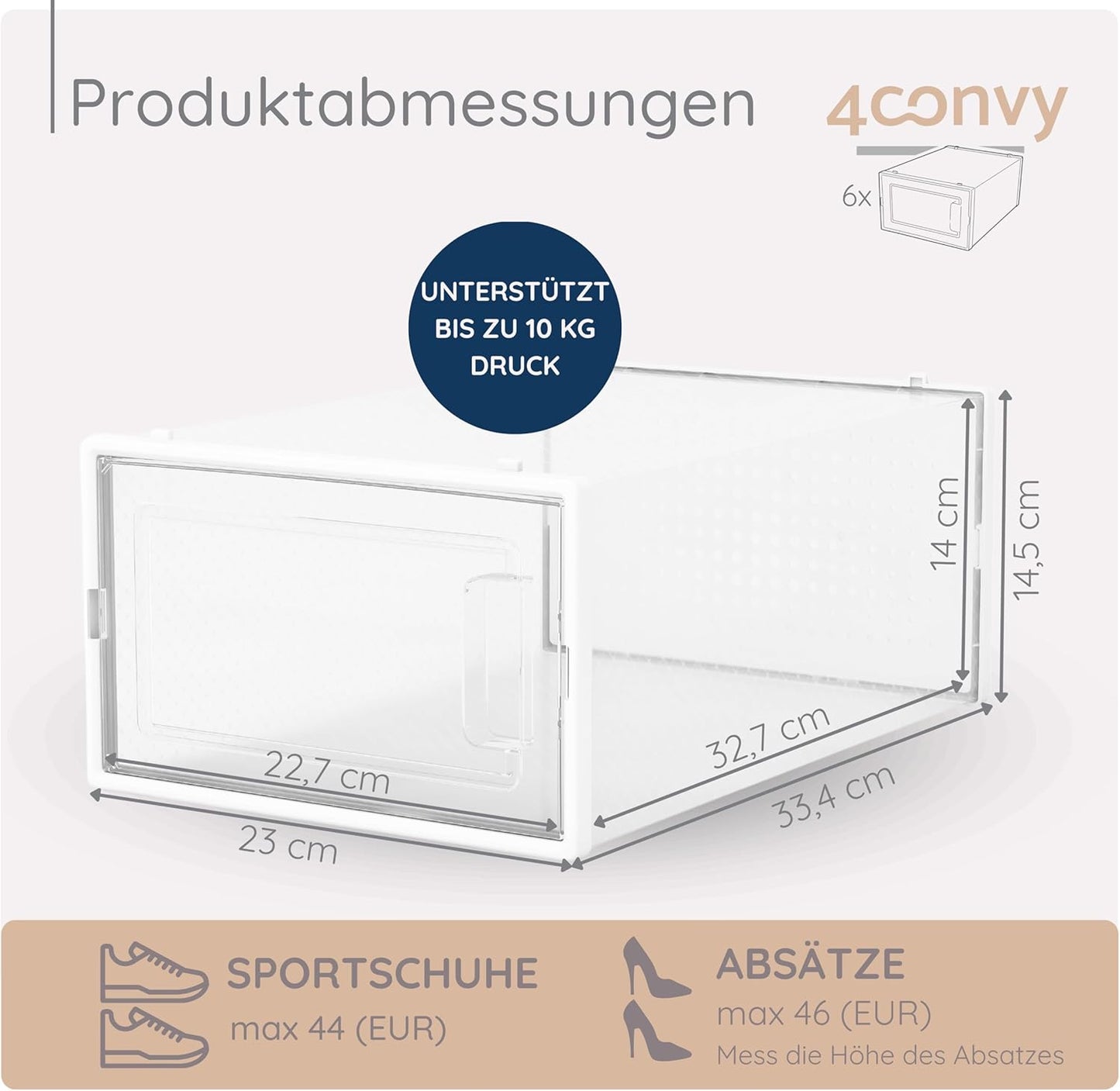 Stapelbare Falt-Schuhkisten