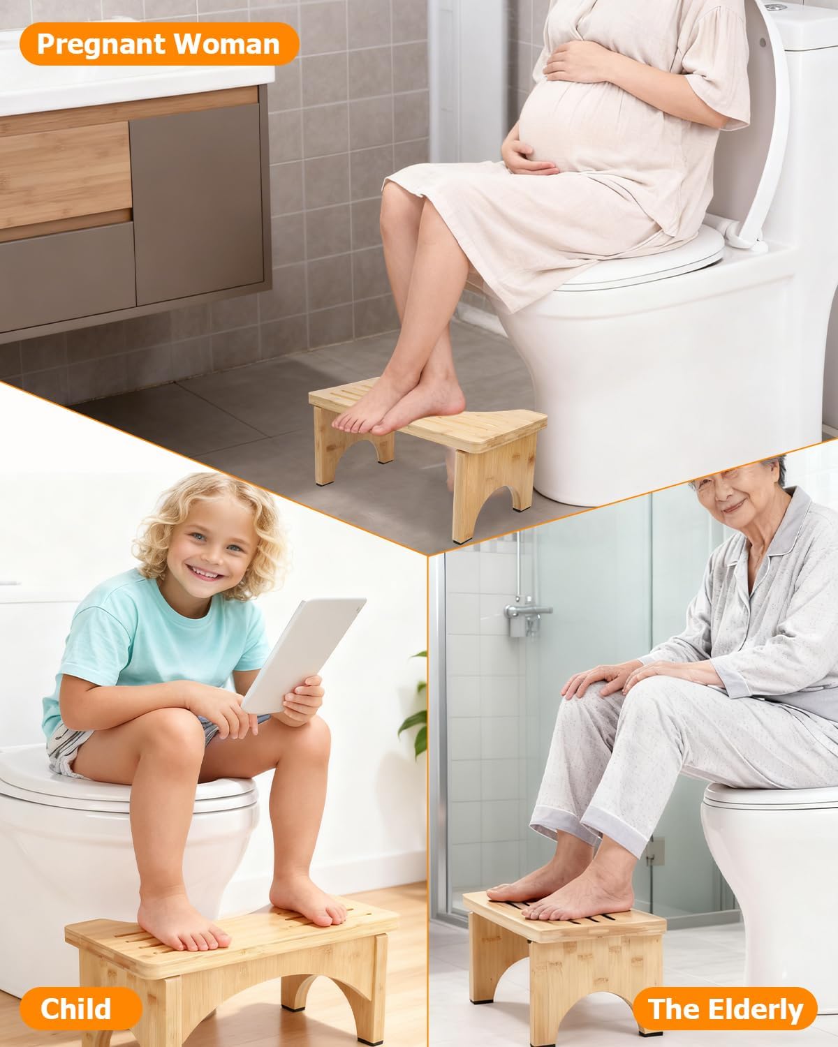 Ergonomischer Toilettenhocker