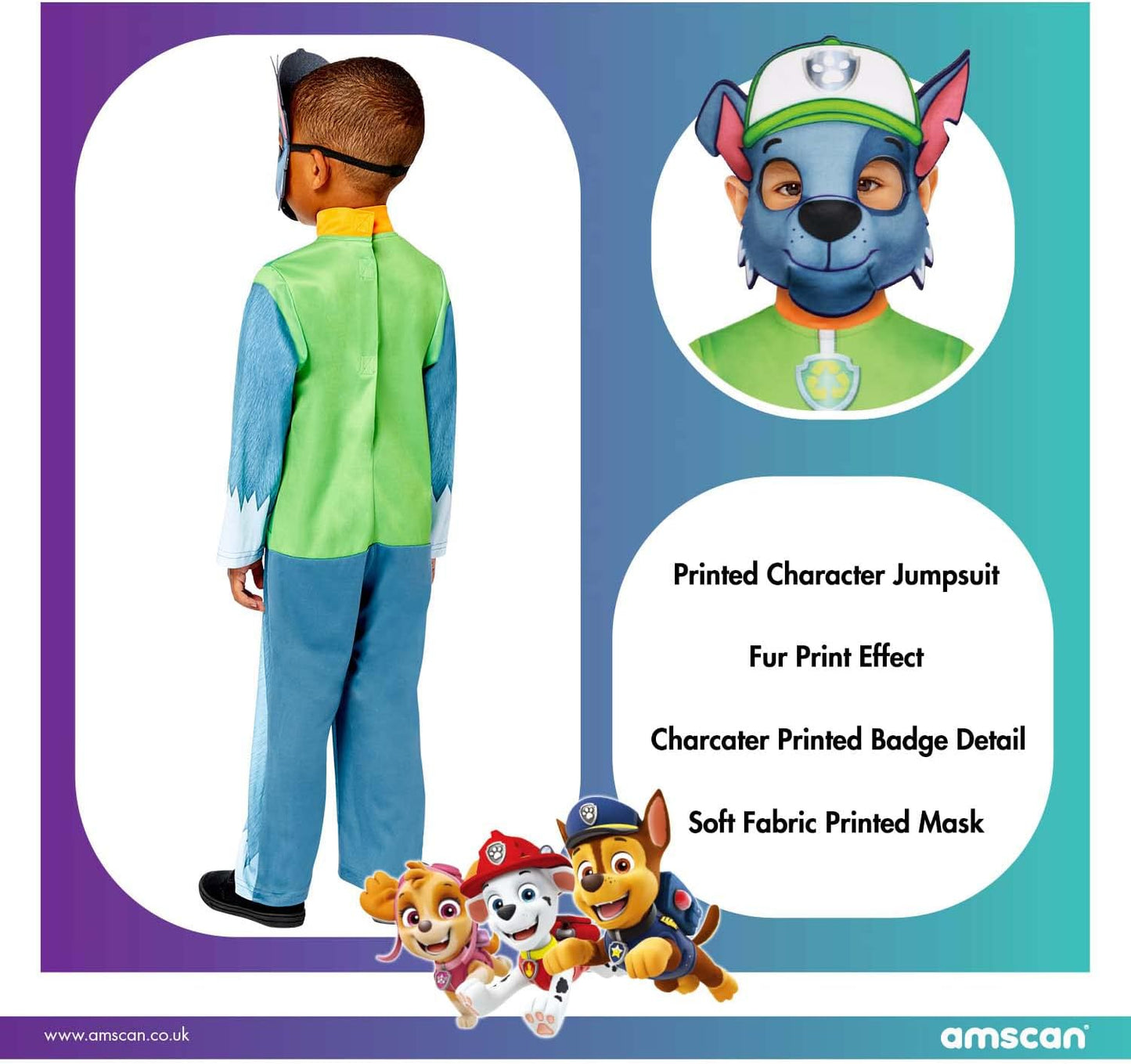 Paw Patrol Rocky Classic Kinderkostüm, 110