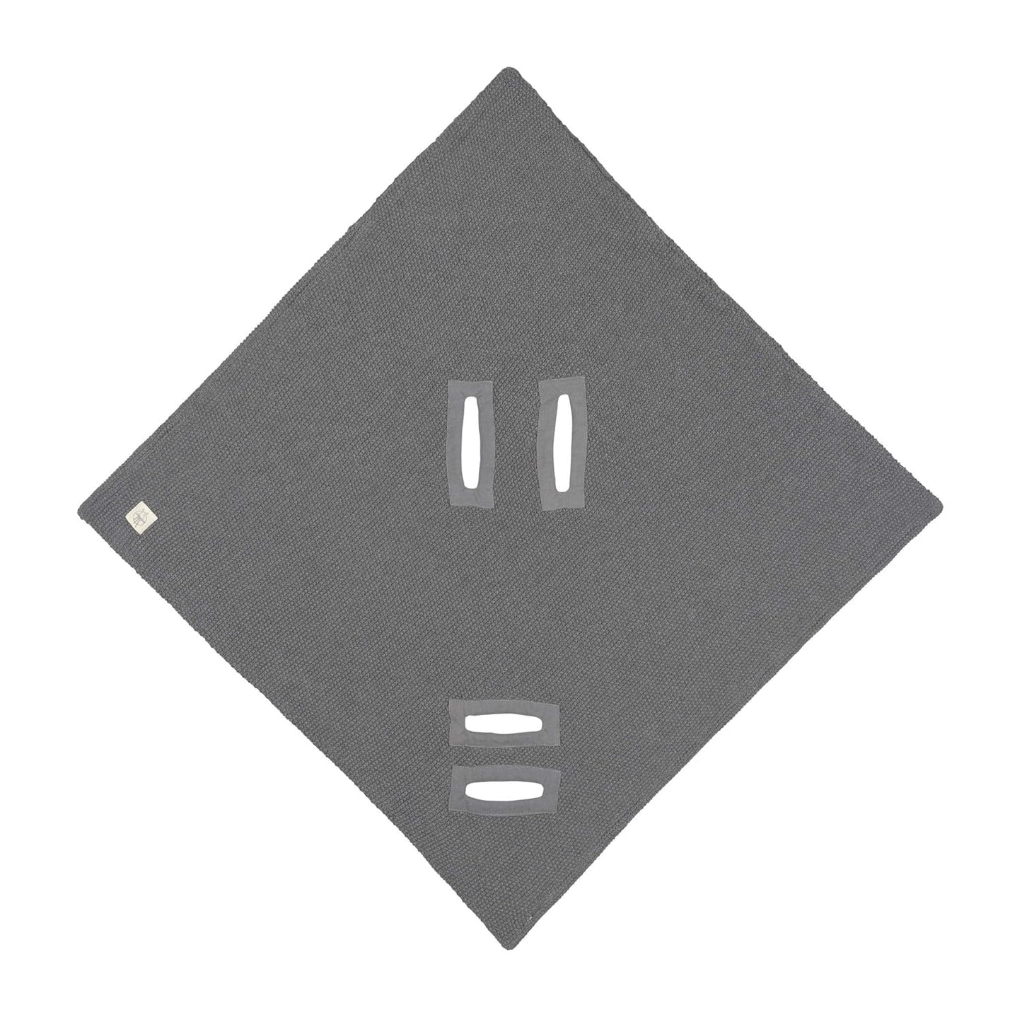 Baby Strickdecke mit Kapuze, für 3-Punkt-Gurtsysteme, Anthracite