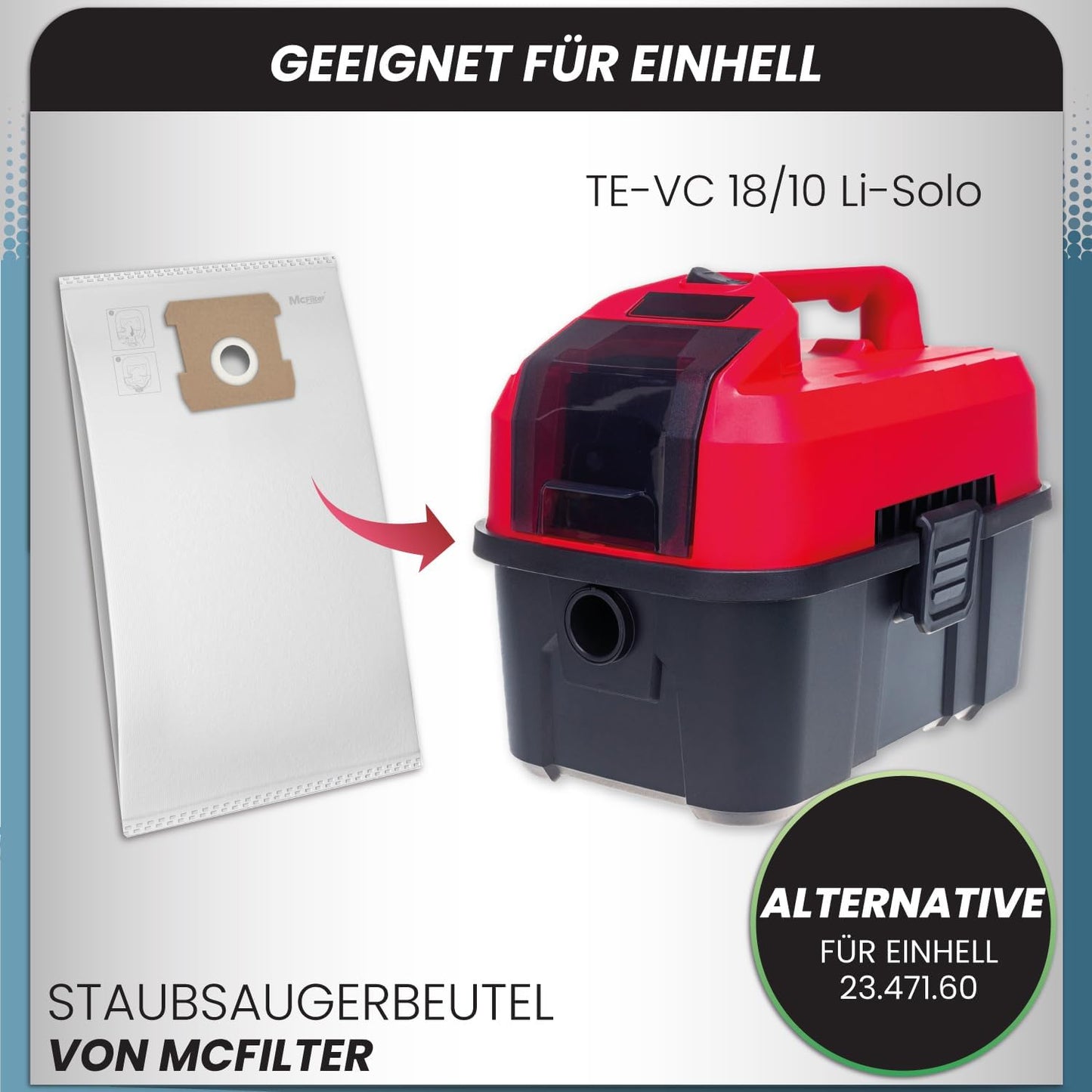 10 Stk. Staubsaugerbeutel, 10 x 10 Liter