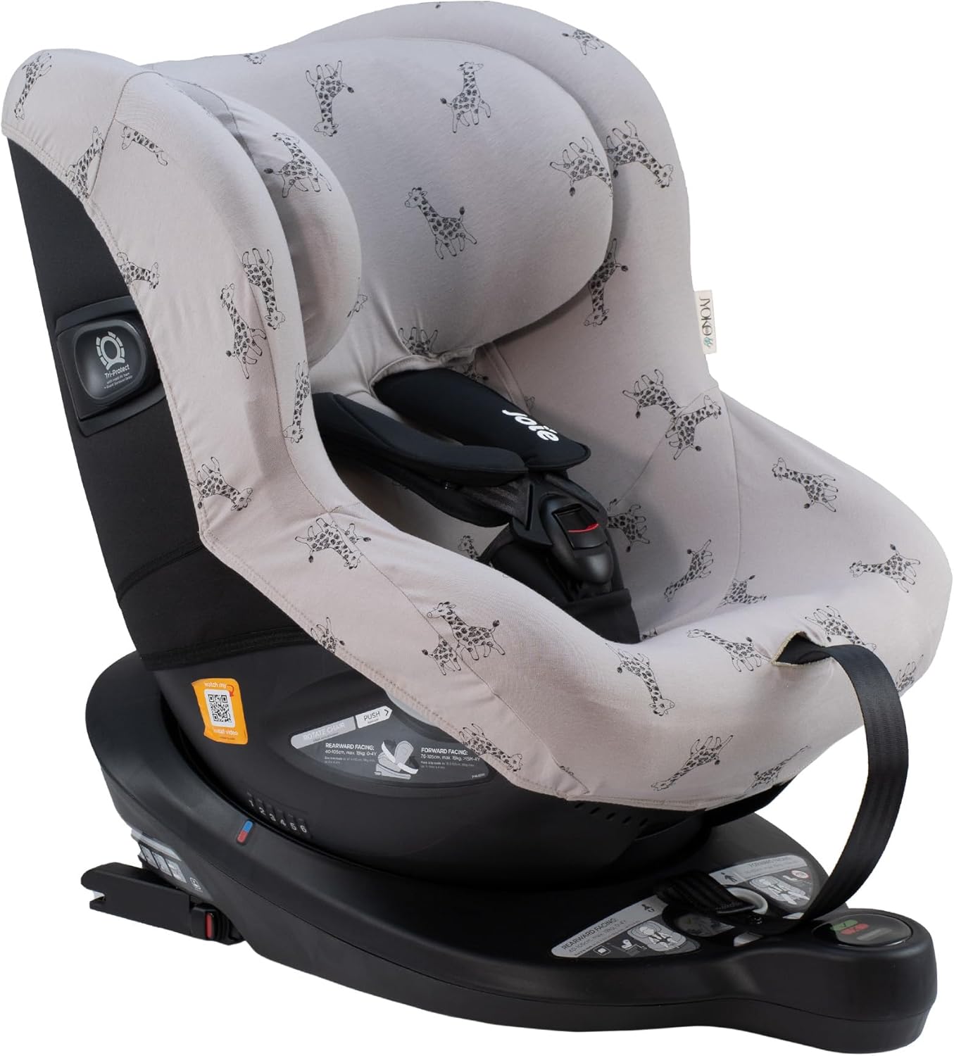 Kindersitzbezug für Joie Spin 360 und Nuna Rebl, Giraffe Bezug für Joie I-Spin 360 y Joie I-Safe