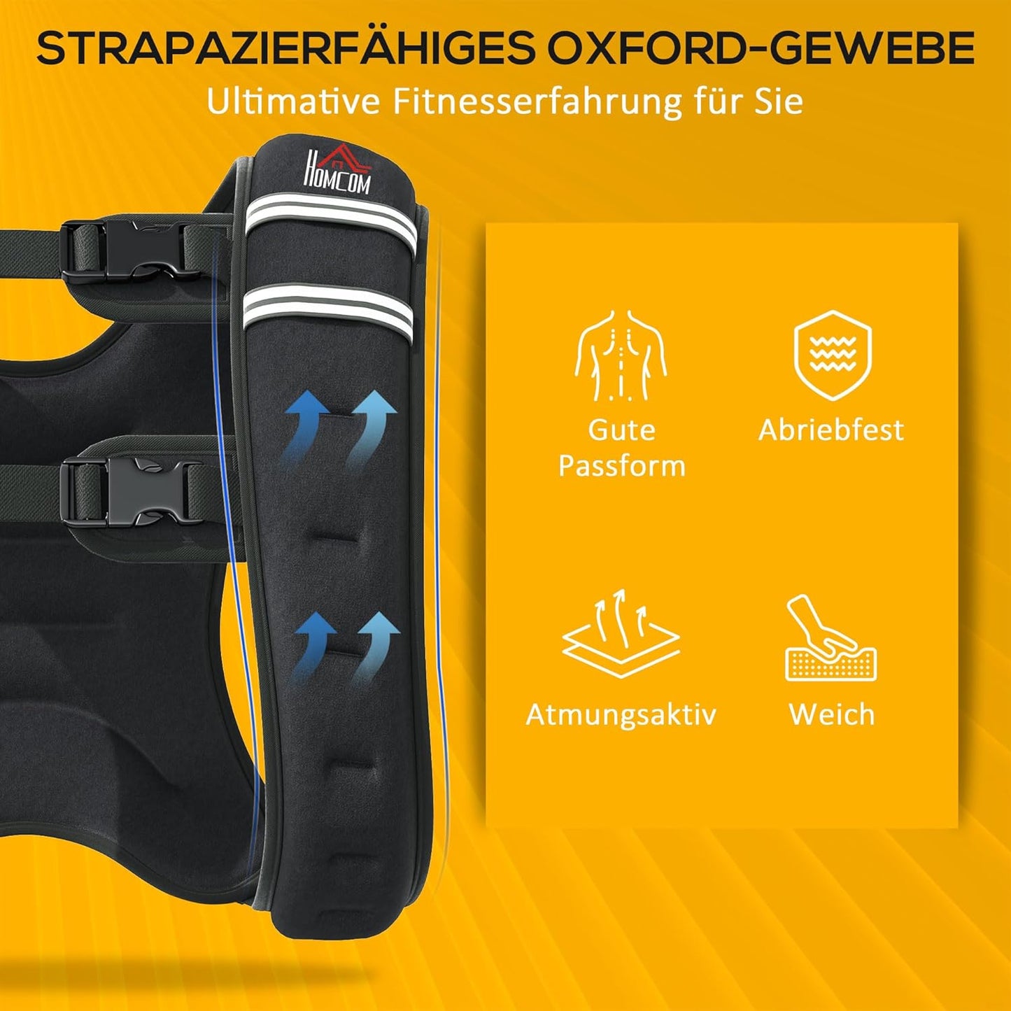 Verstellbare Gewichtsweste für Krafttraining (5 kg), 5 Kilogramm