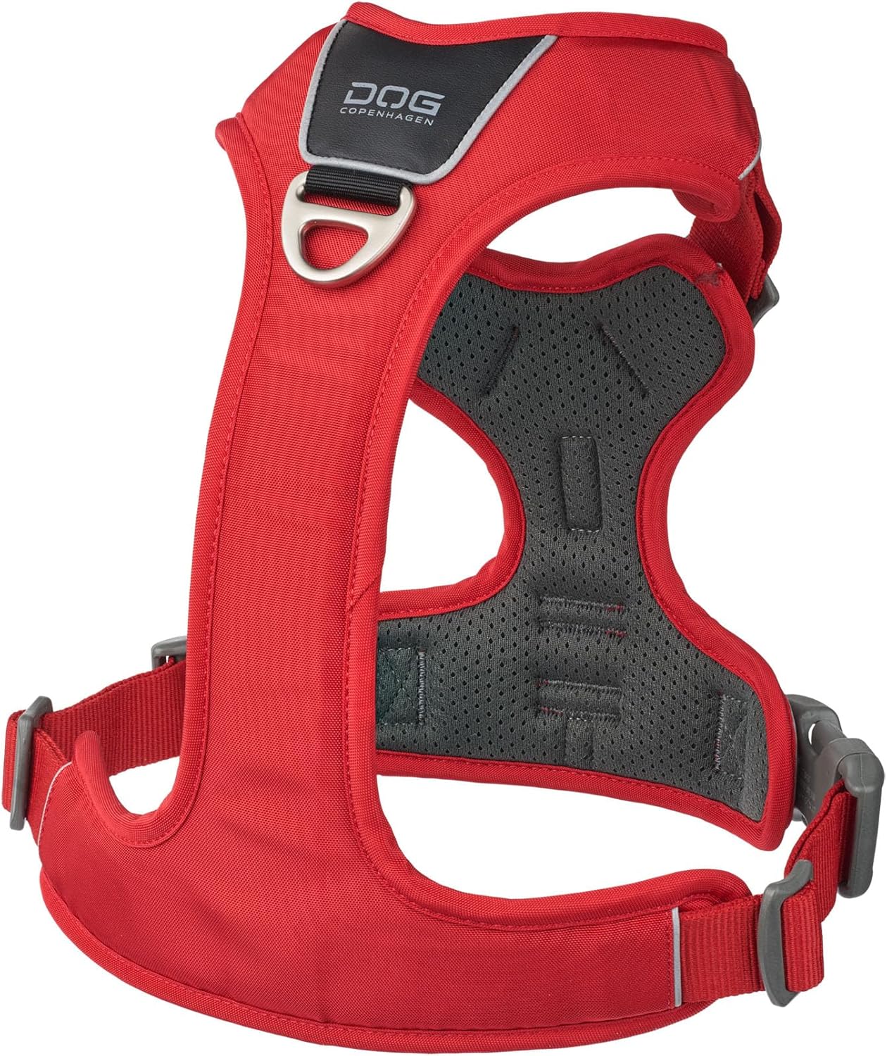 Comfort Walk Pro Hundegeschirr mit 2 Befestigungspunkten, grössenverstellbar, gepolstert, XL Classic Red