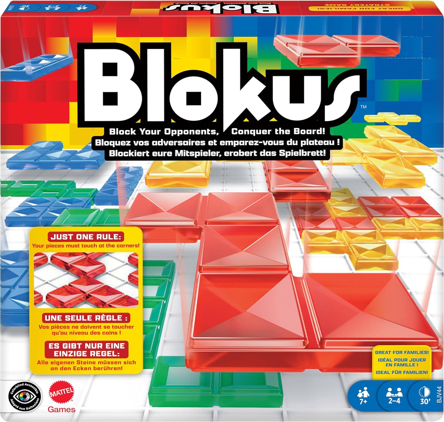 Blokus Strategiespiel für 2-4 Spieler, Standardverpackung Single