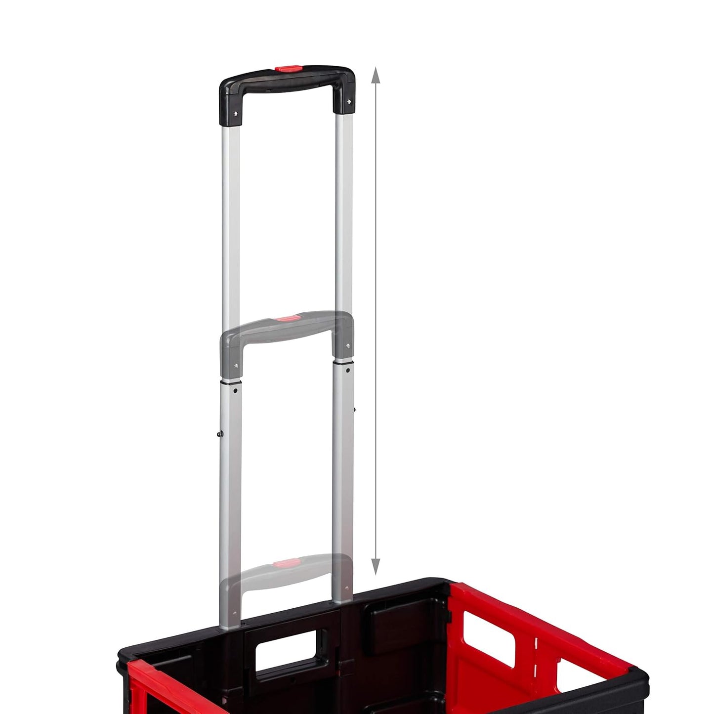 Klappbarer Einkaufstrolley, Rot/Schwarz