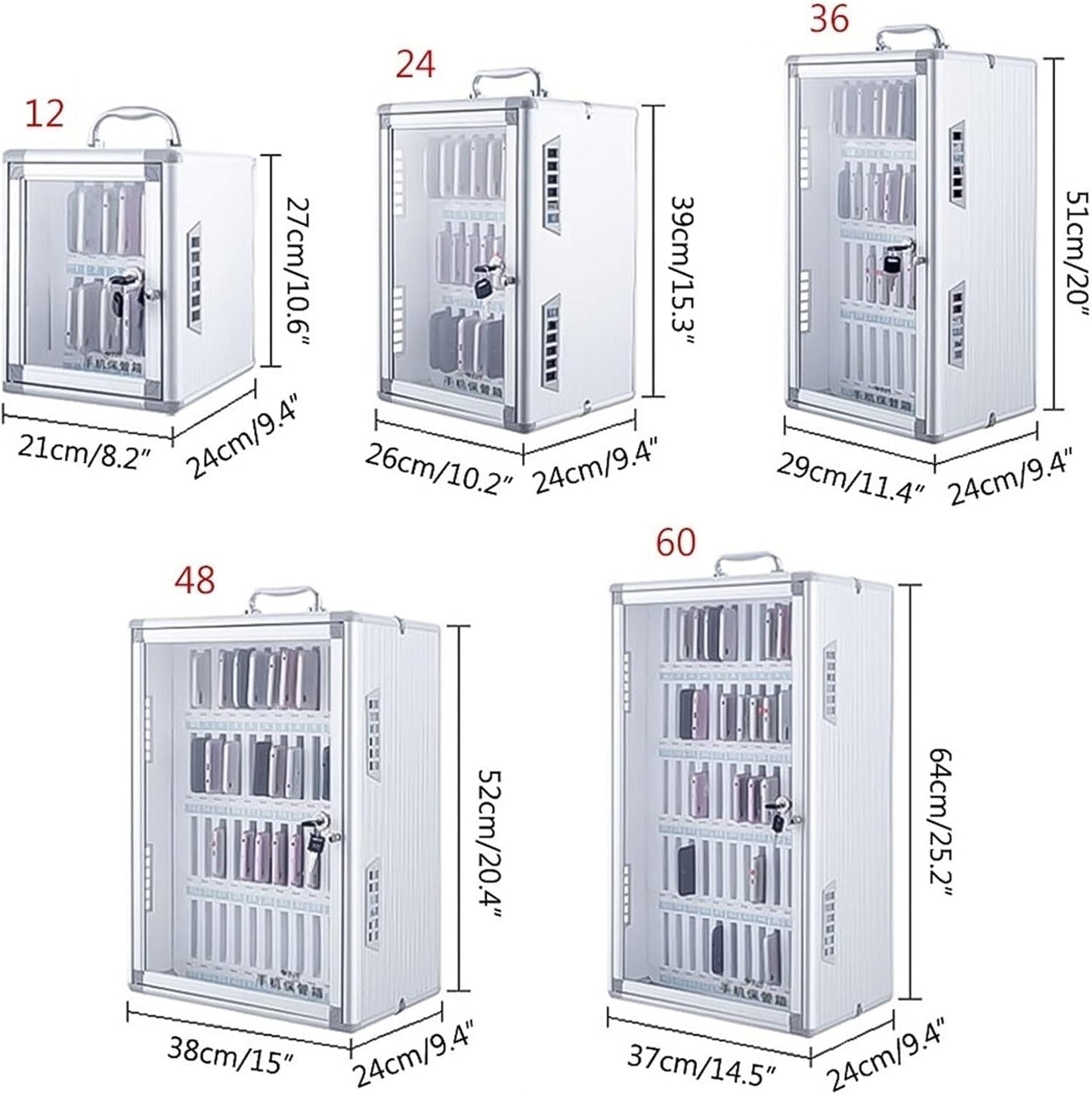 Handy-Safe Aufbewahrungsschrank (24 Slots), 24