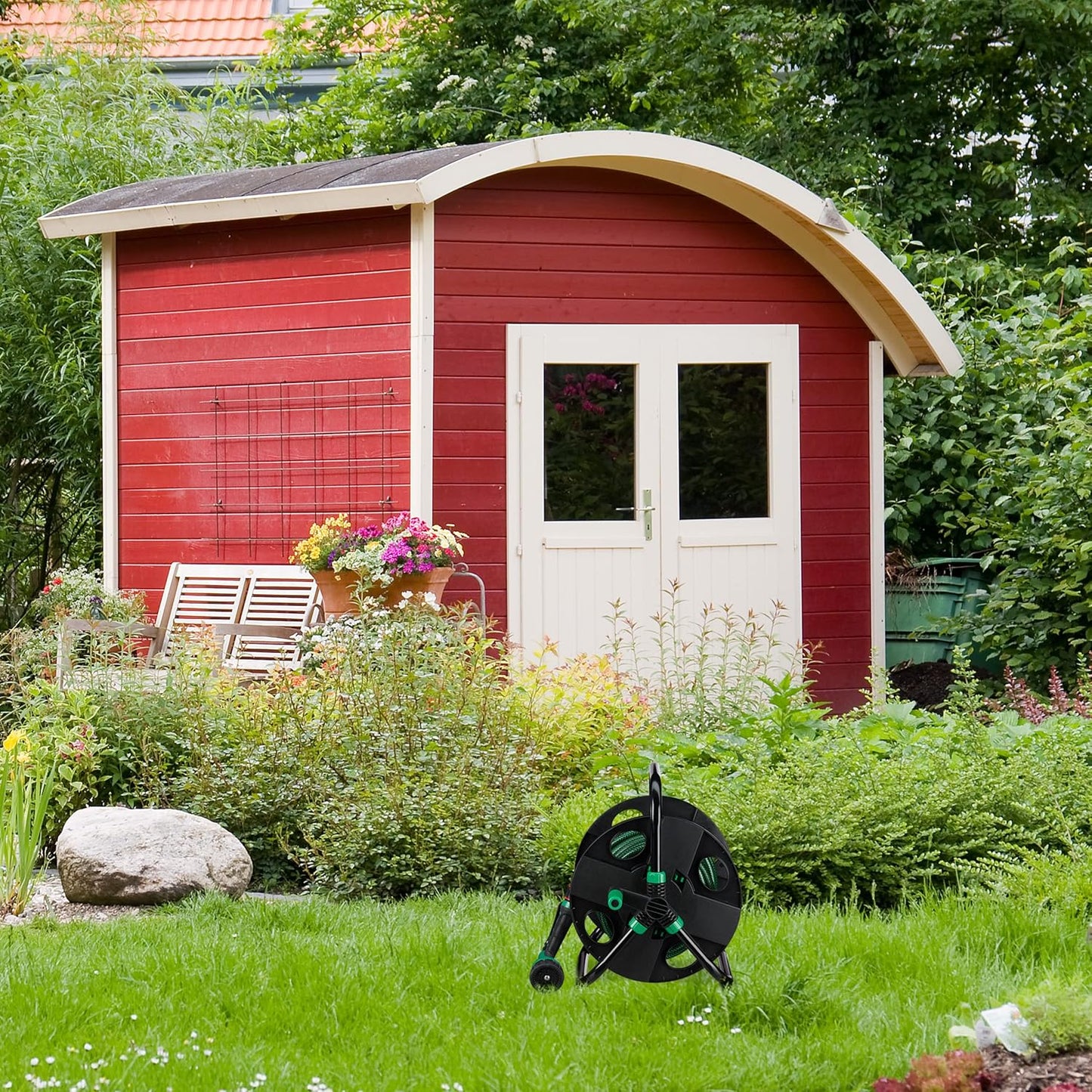 Schlauchtrommel für 30 m Gartenschlauch, Single