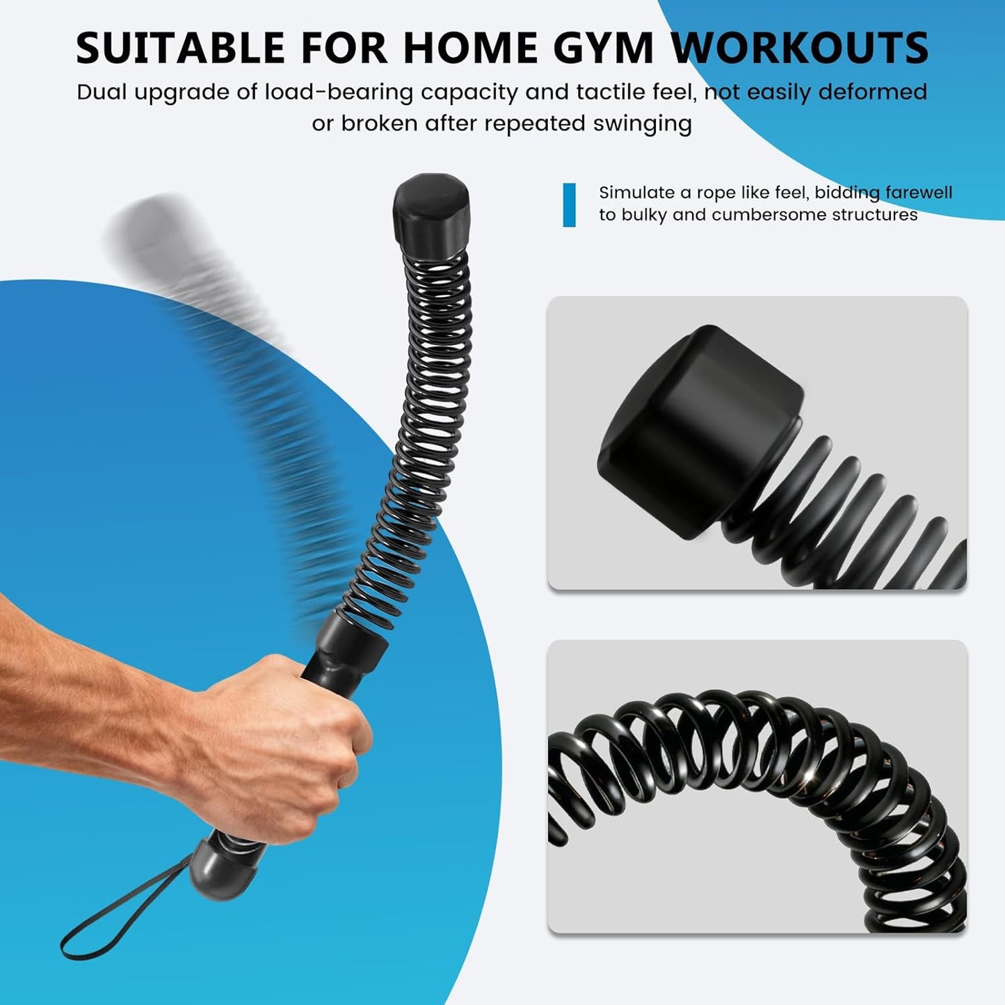 Geräuschfreies Battle Rope Heimfitnessgerät