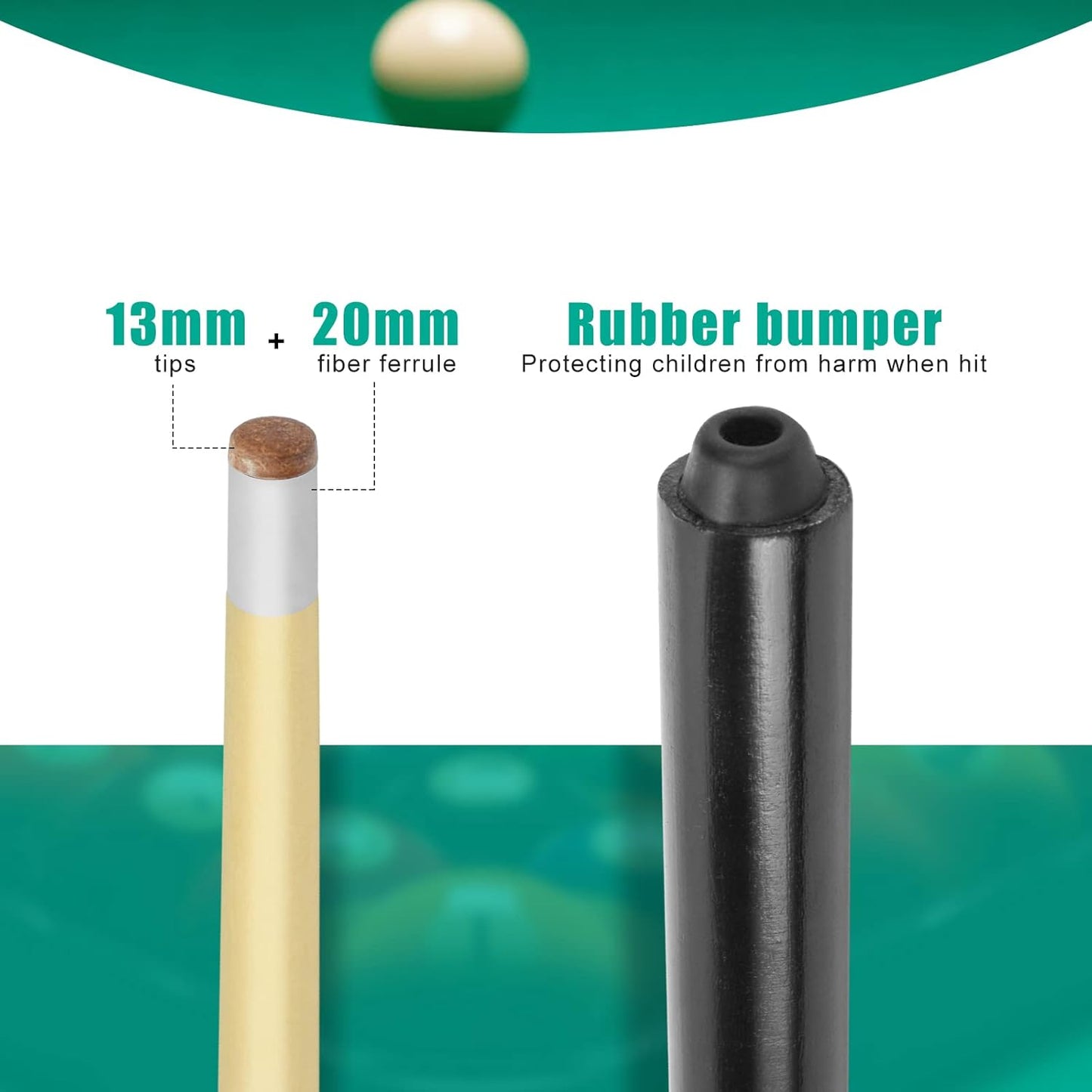 2-teiliges Billard-Queue-Set für Kinder, 36 Stück im 2er Set