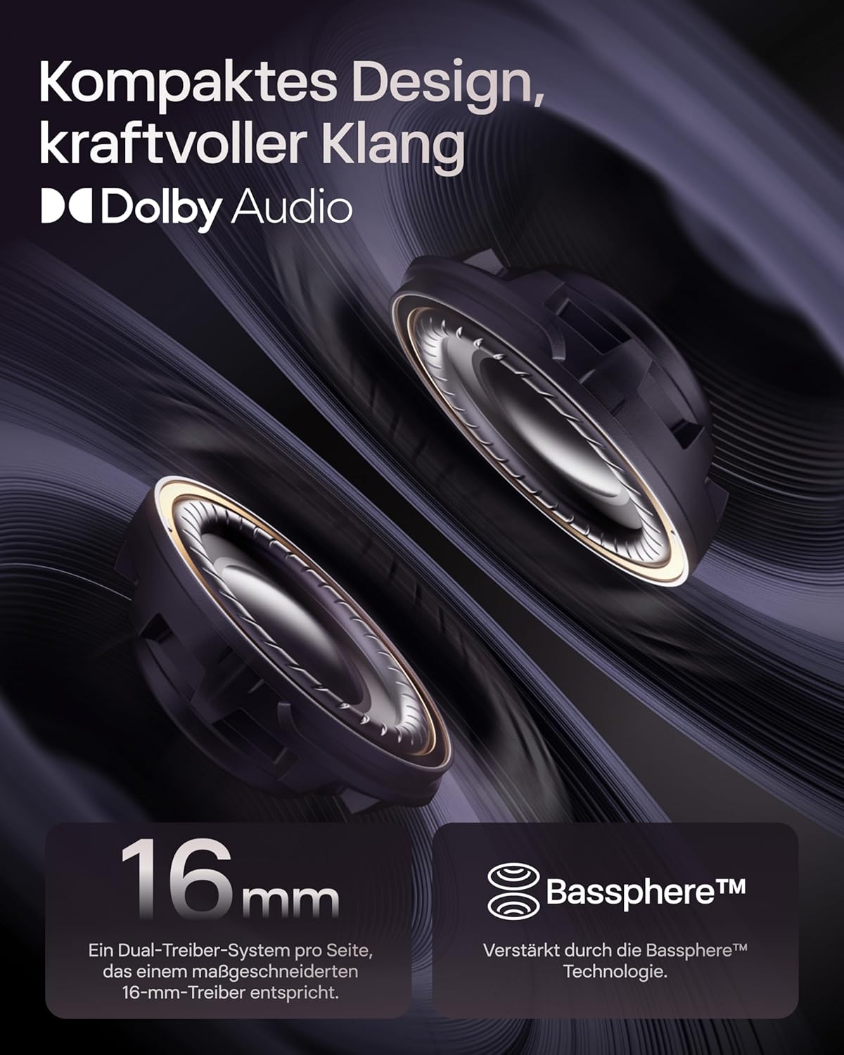 OpenDots ONE Open Ear Kopfhörer, Schwarz
