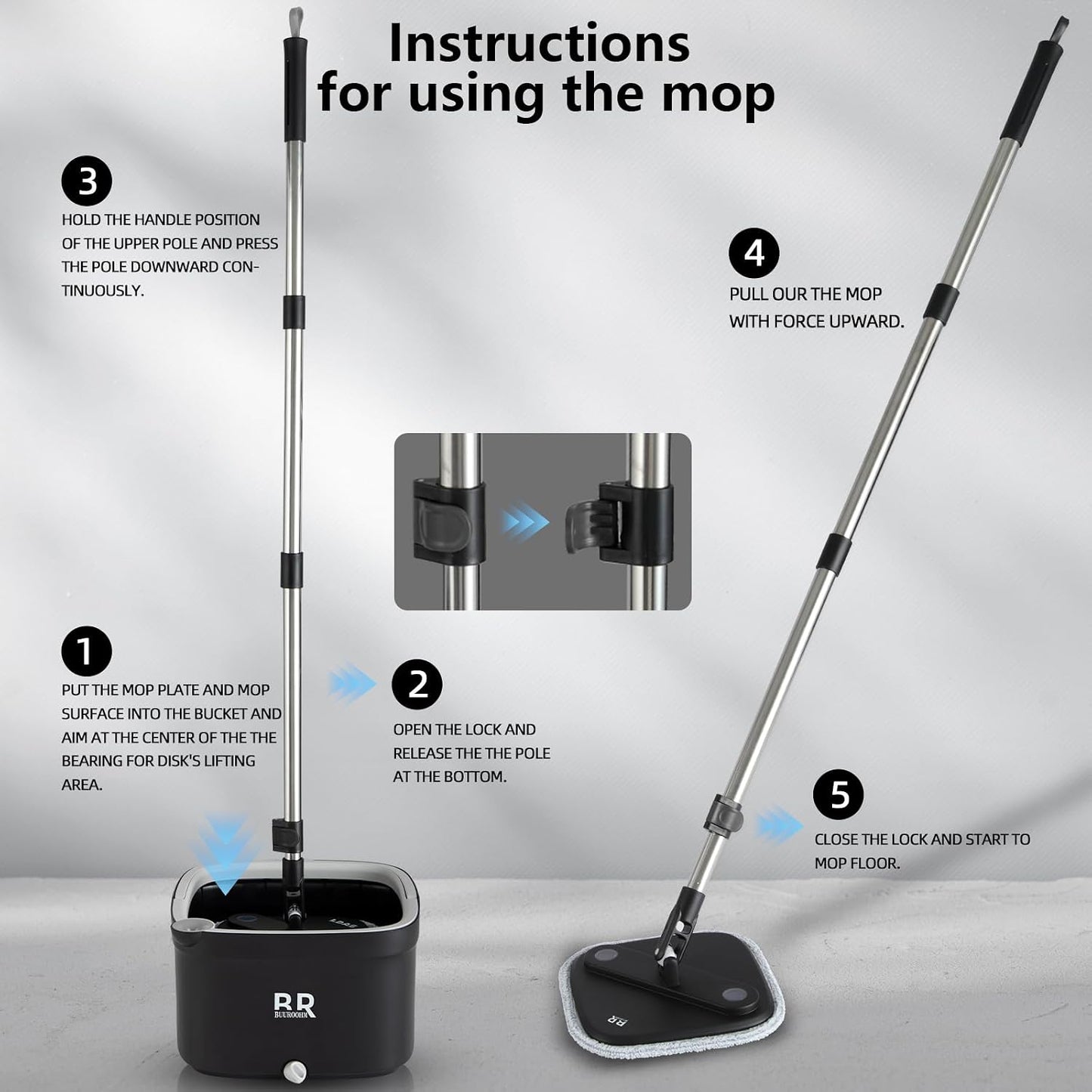 Spin-Mop mit Eimer Set