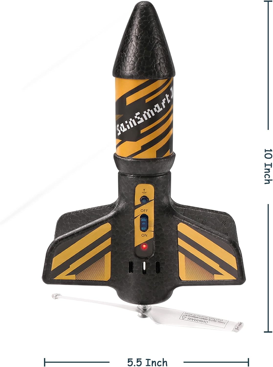 Motorisierte Rakete mit Fallschirm, Schwarz
