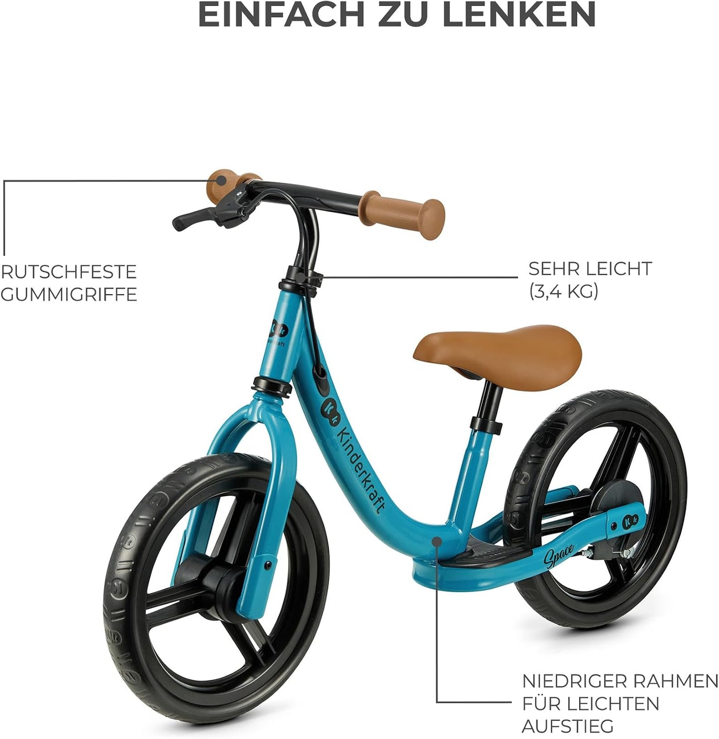 Laufrad SPACE2 mit höhenverstellbarem Sattel, Blue