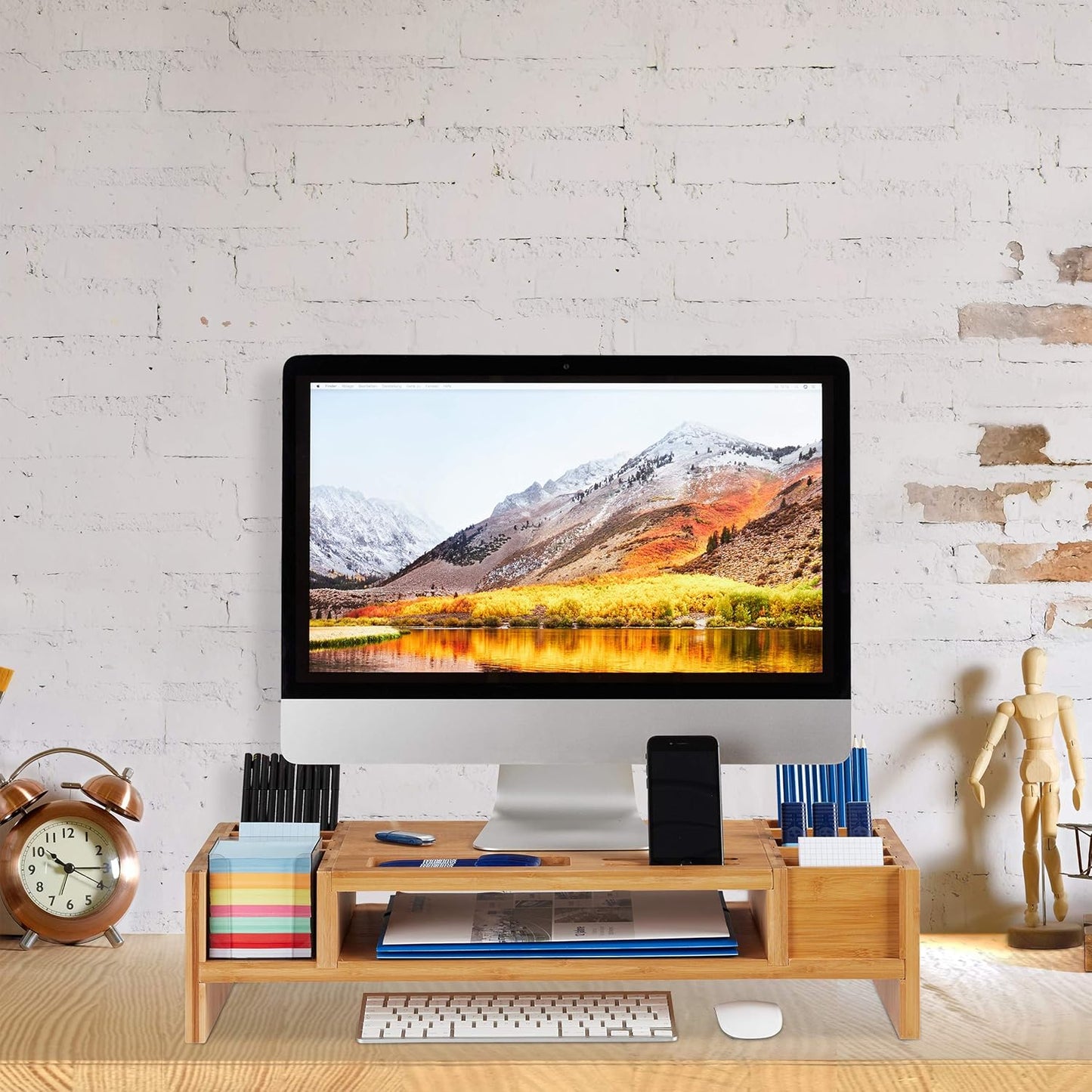 Desk Screen Riser, Single