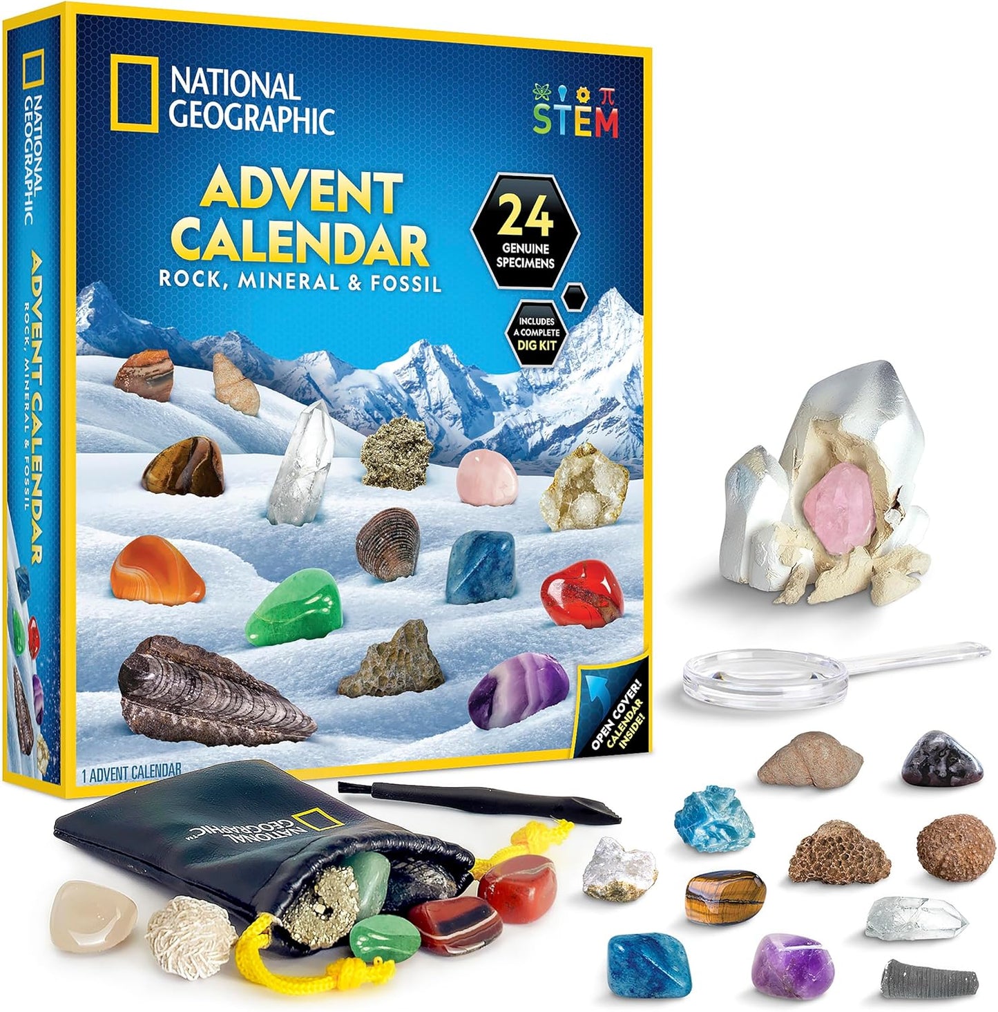 Adventskalender JM80000U Bandai, Stein- Mineralien und Fossilien