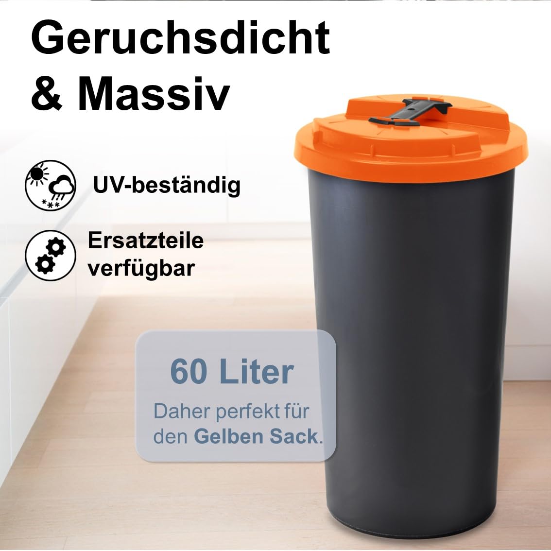 Müllsackständer mit Klemm-Ring, Orange