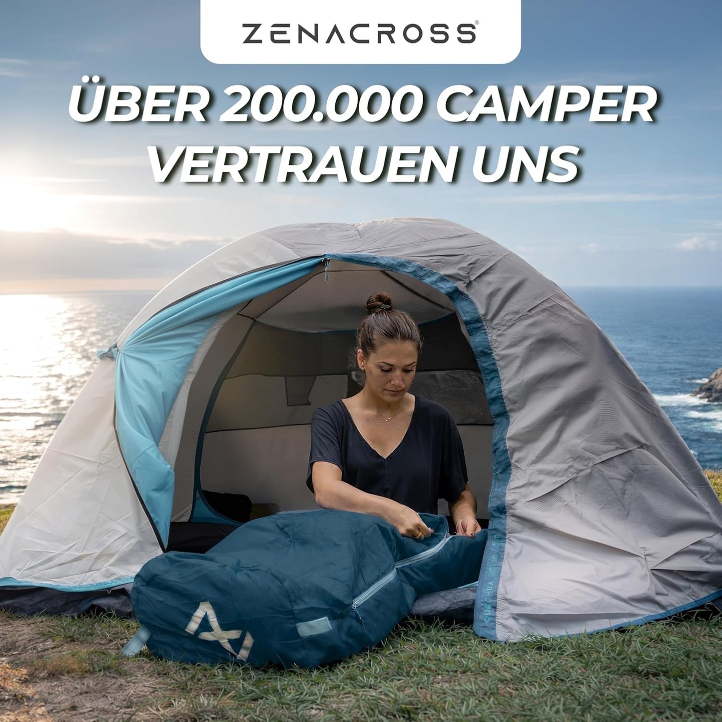 Ultraleichter Sommerschlafsack, Marineblau