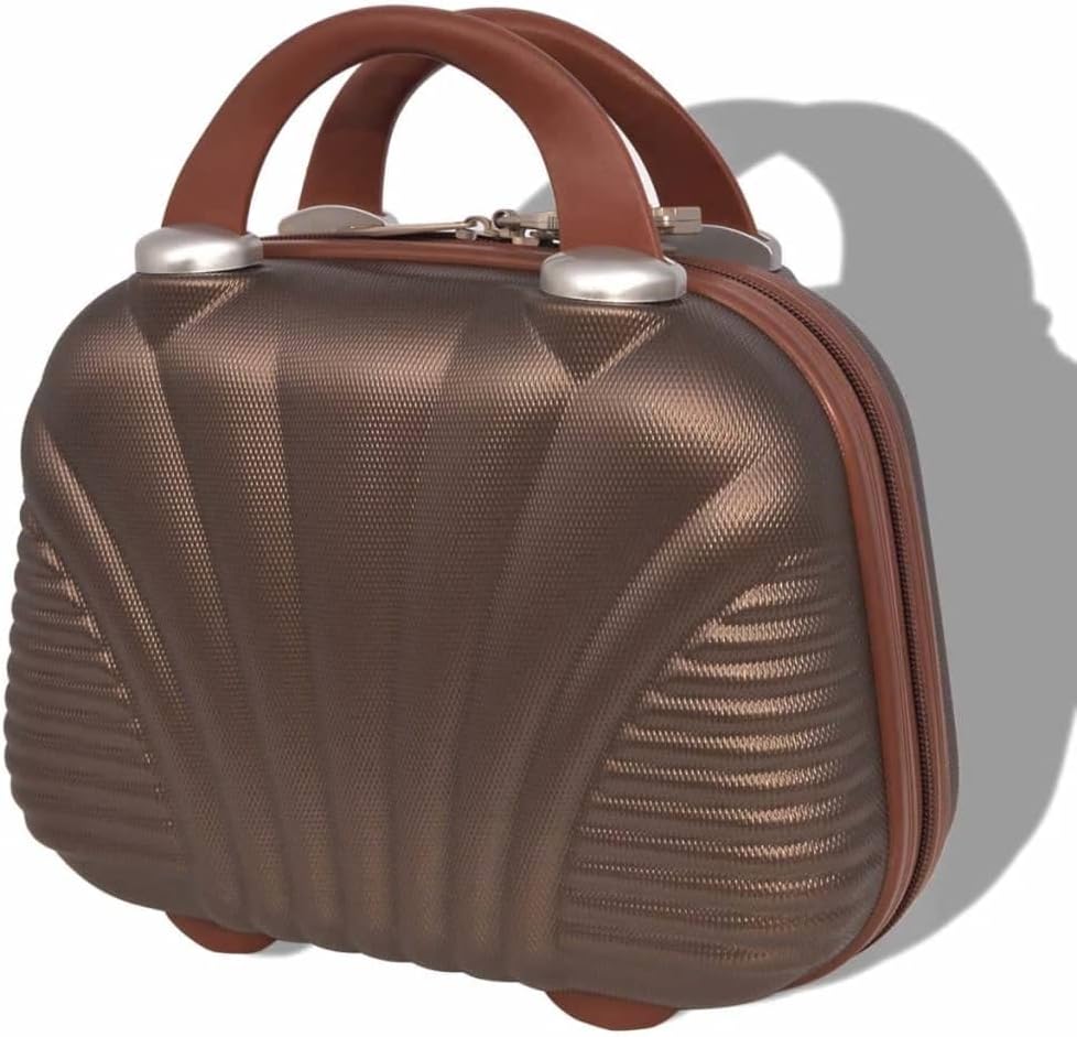 4-teiliges Kofferset, Kaffeebraun