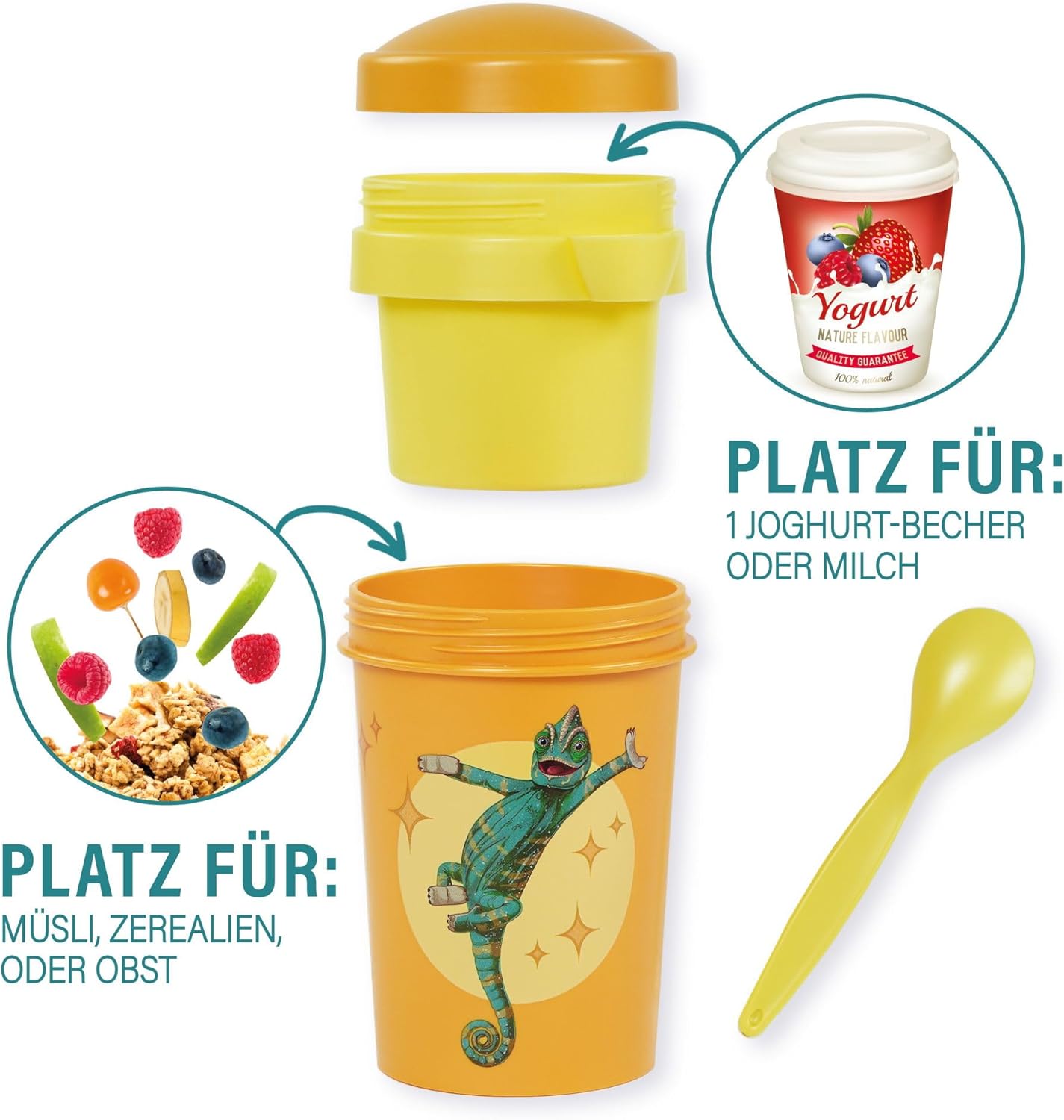 Müslibecher Die Schule der Magischen Tiere, Gelb