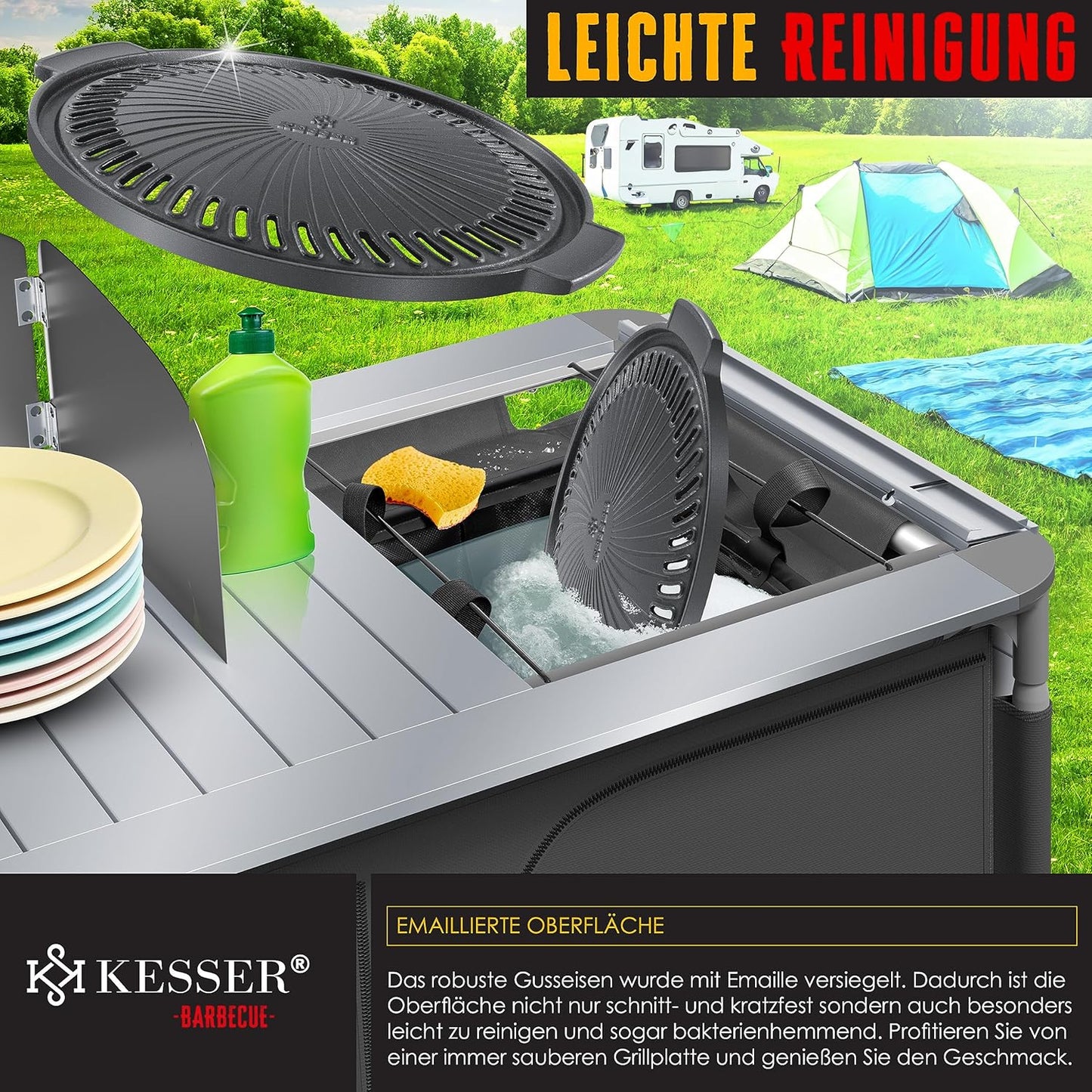 Grillplatte für Camping-Raketenofen, Zubehör Grillplatte