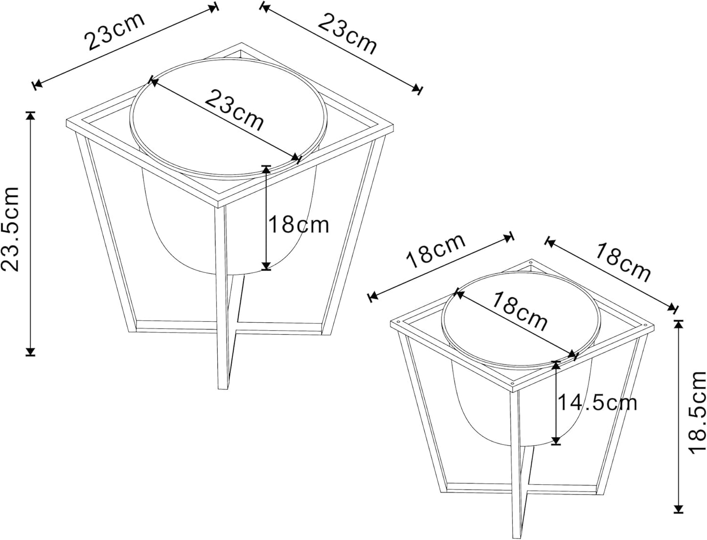 2er-Set Blumentopfständer Nordmaling