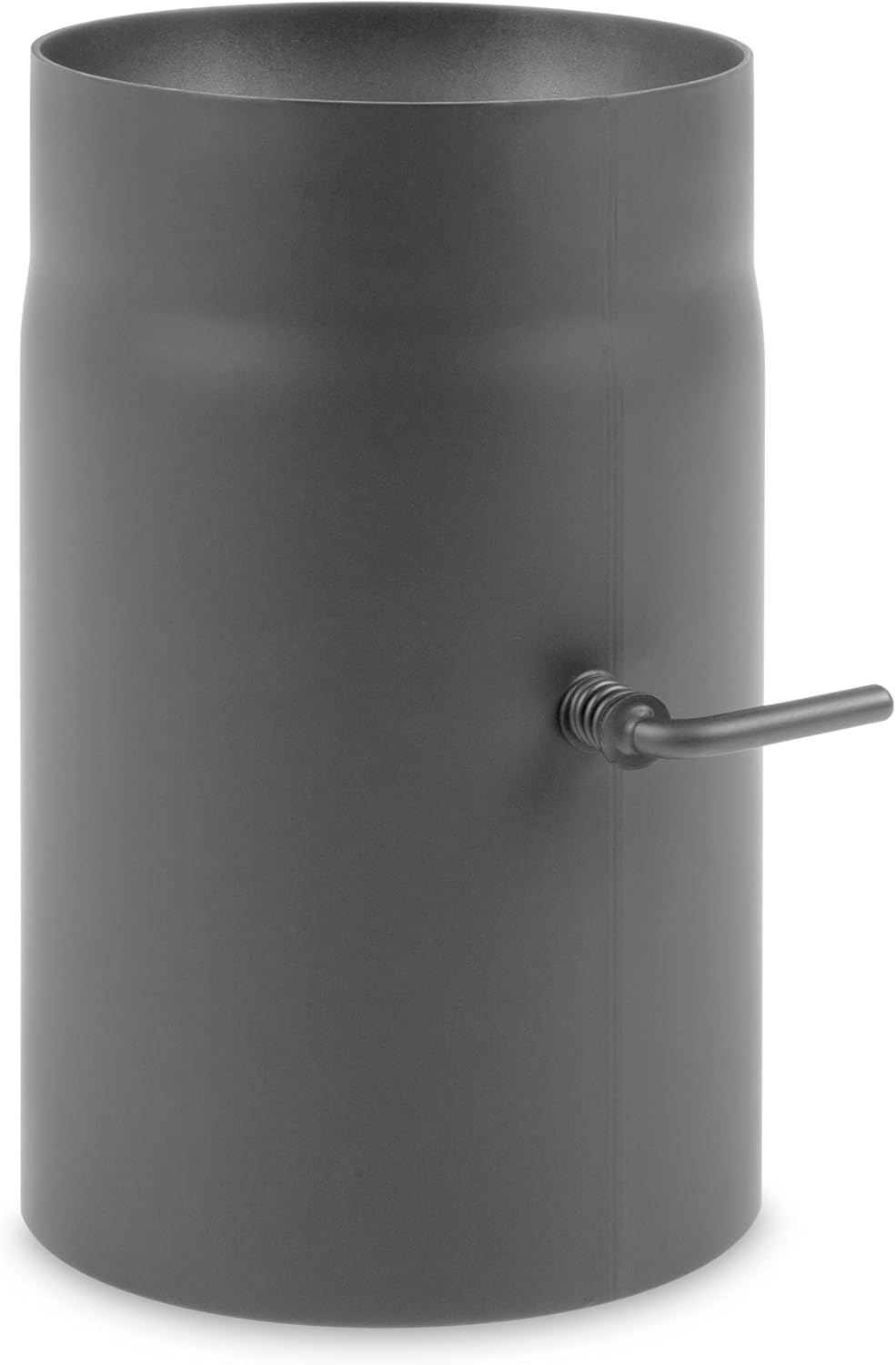 Ofenrohr mit Drosselklappe, 25 cm Ofenrohr mit Drosselklappe - Ø 150 mm Gussgrau