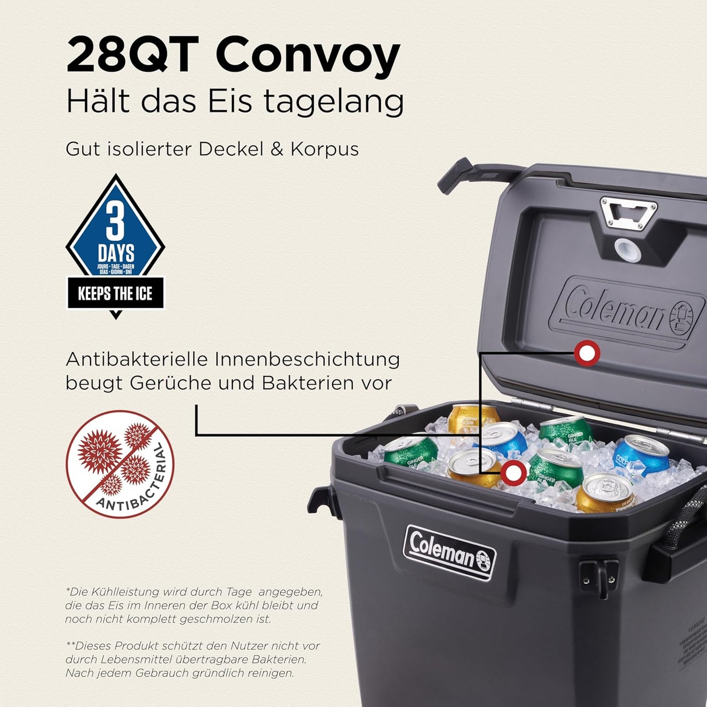 Hochleistungs-Kühlbox Convoy, 28 Quart