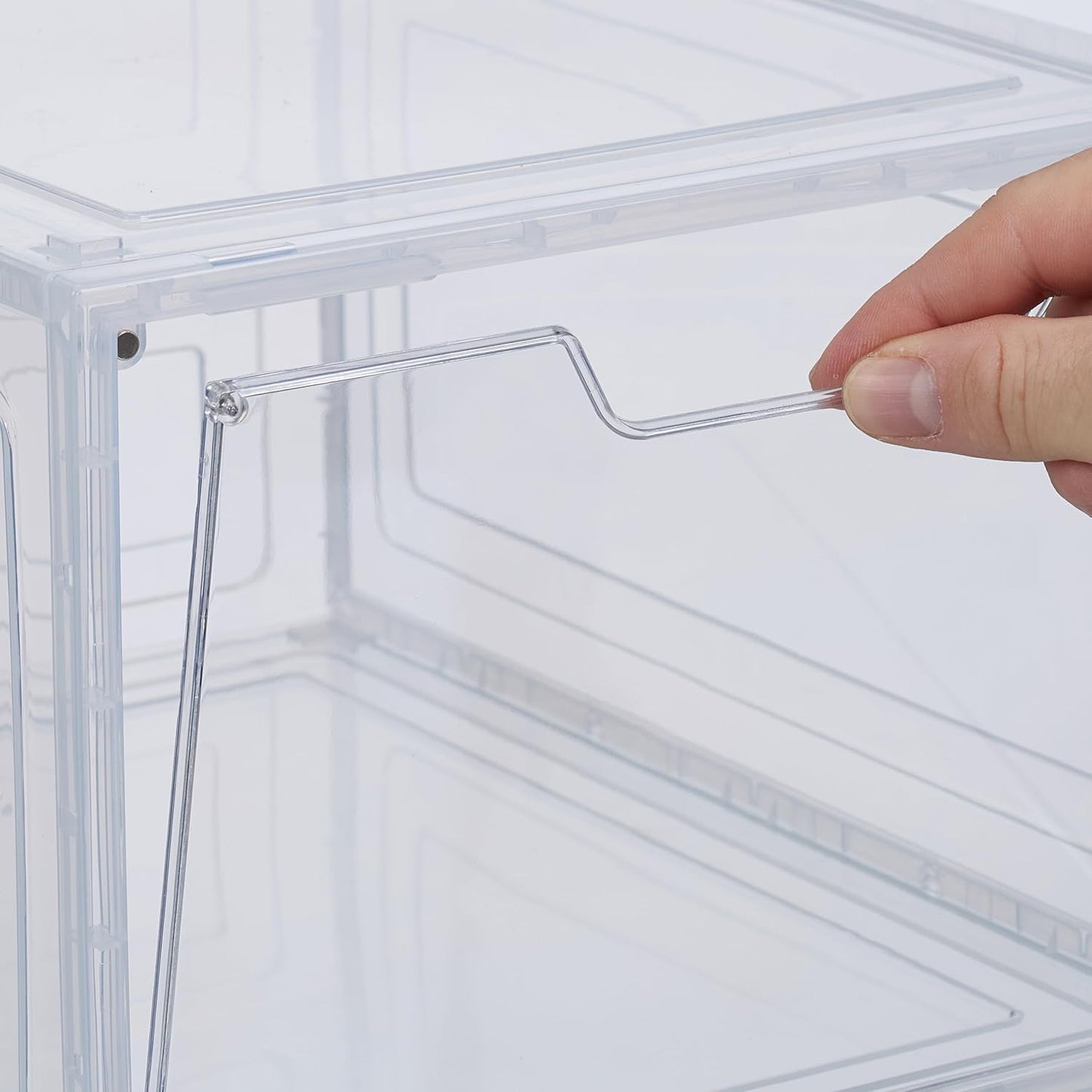 Stapelbare Schuhboxen für Sneaker (6er Set), Transparent 6er Set