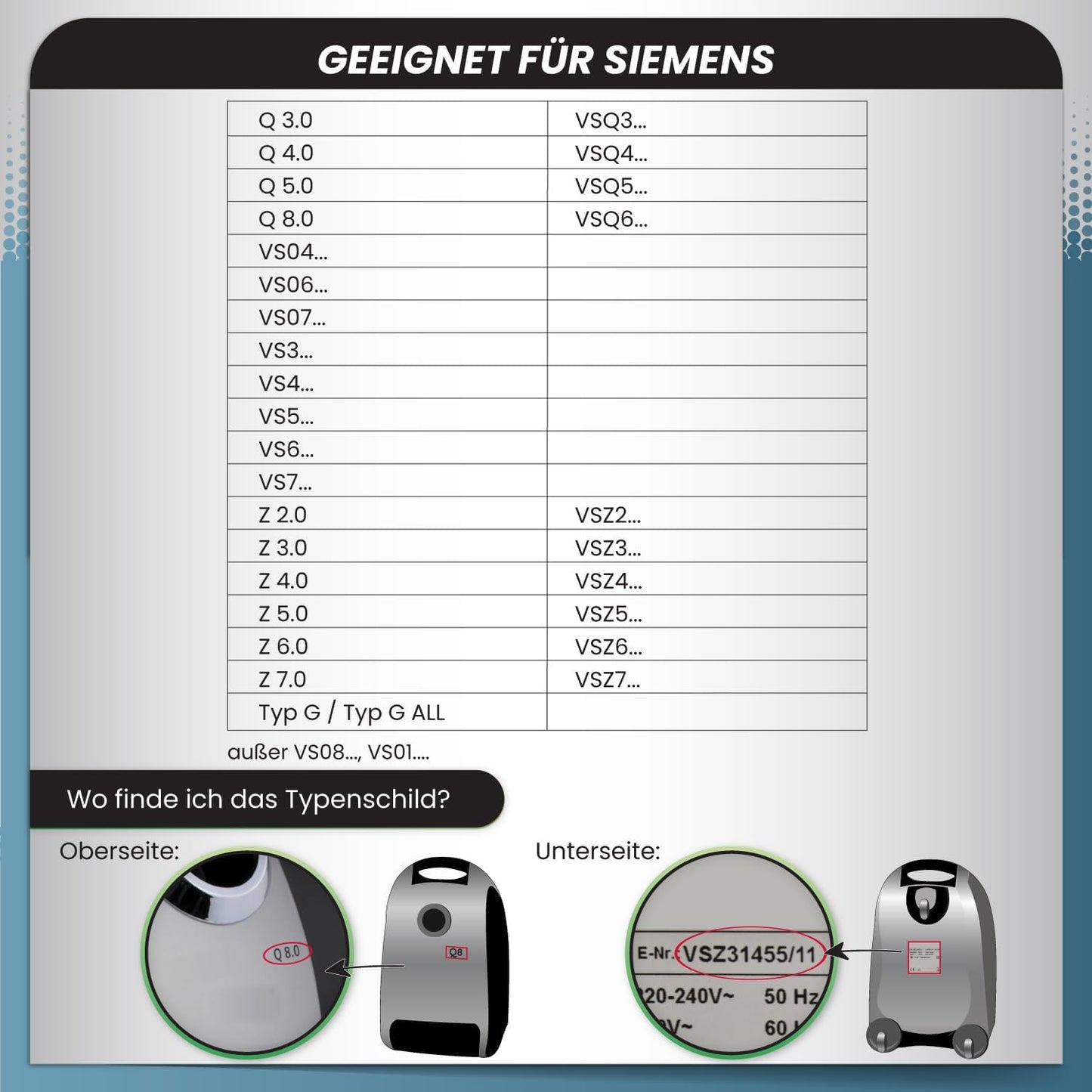 Staubsaugerbeutel Set