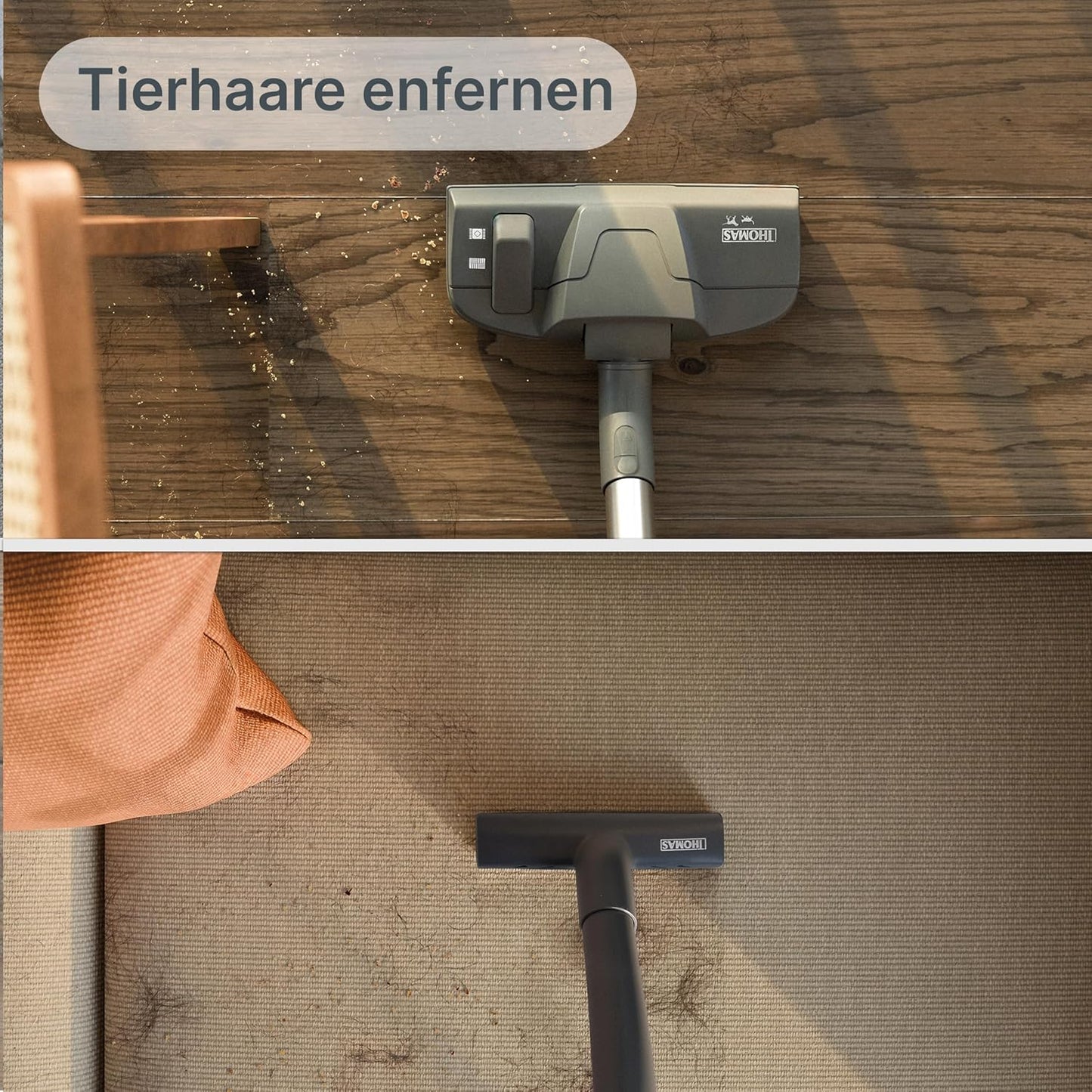 Pet & Friends Zyklonstaubsauger für Tierhaare, Weiss/Orange
