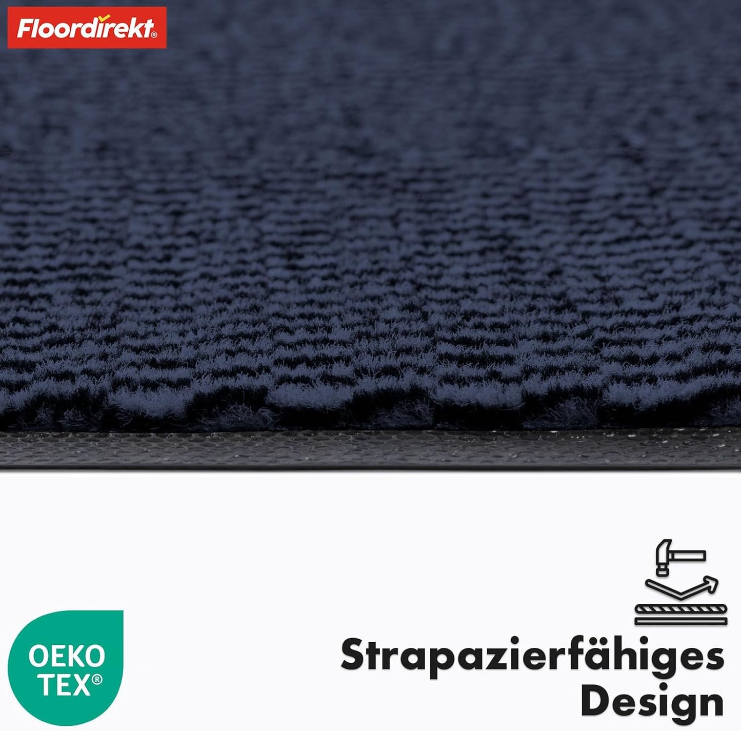 Premium Schmutzfangmatte für Innen und Aussen 80x120 cm, 80 x 120 cm Blau