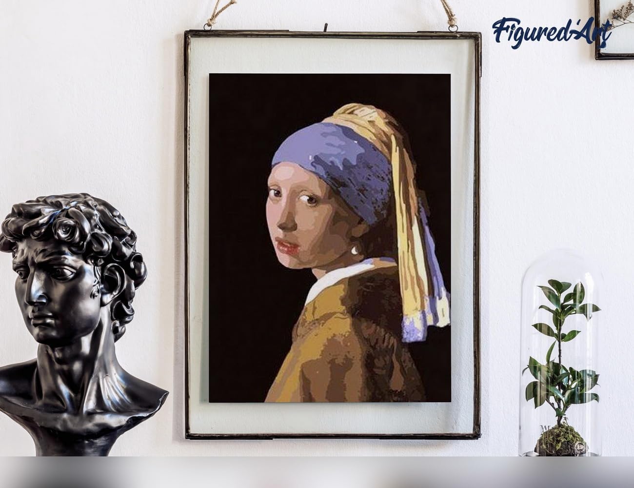 Malen nach Zahlen Set, Vermeer - Mädchen mit dem Perlenohrring 40x50cm Mit Keilrahmen (nicht gespannt)