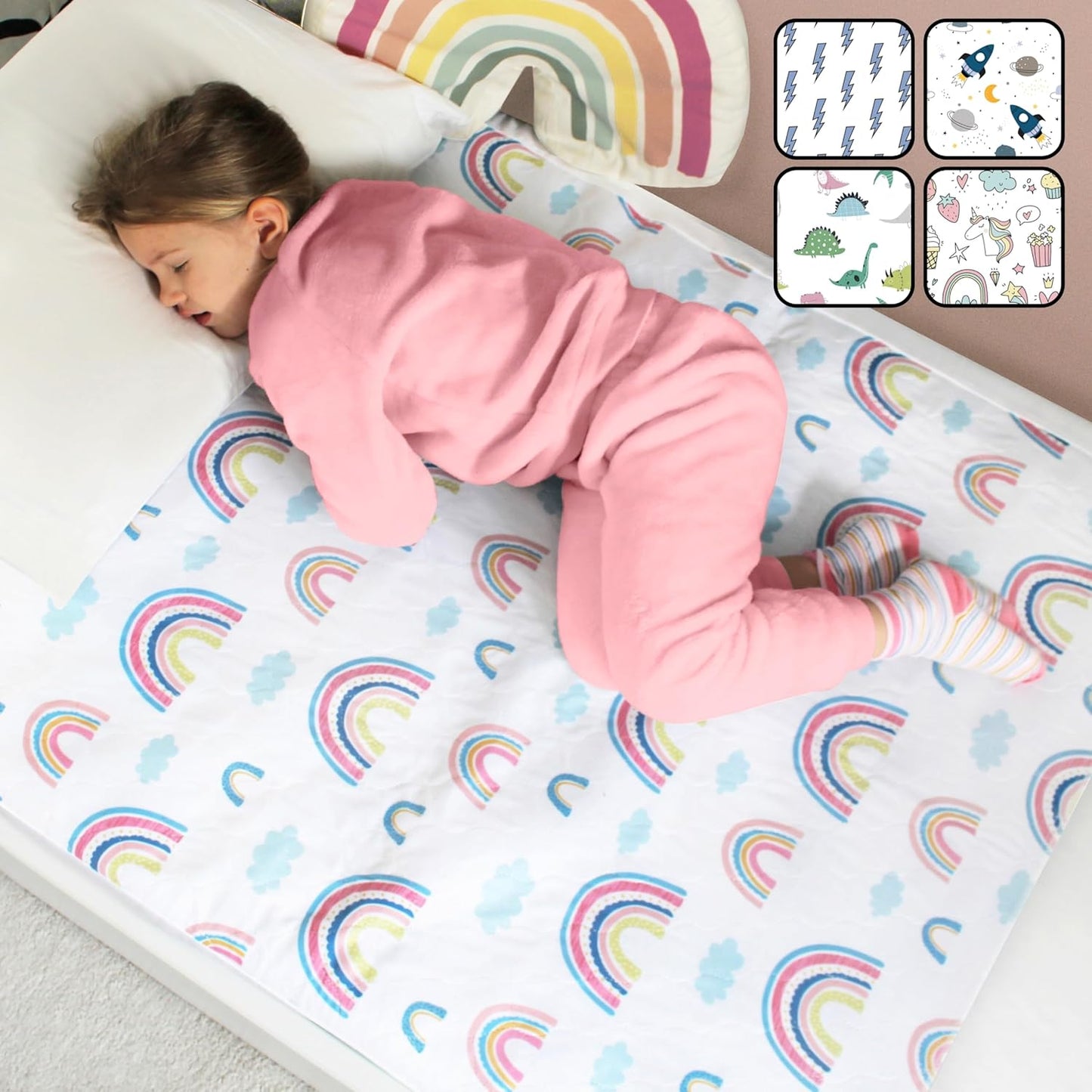 Matratzenauflage für Kinder, klein|Regenbogen