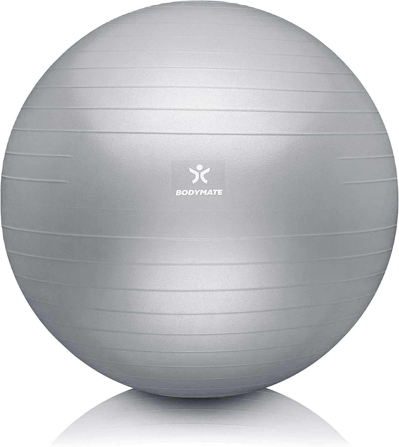 Gymnastikball mit Pumpe, Silber 55 cm (für Körpergröße bis 154cm)