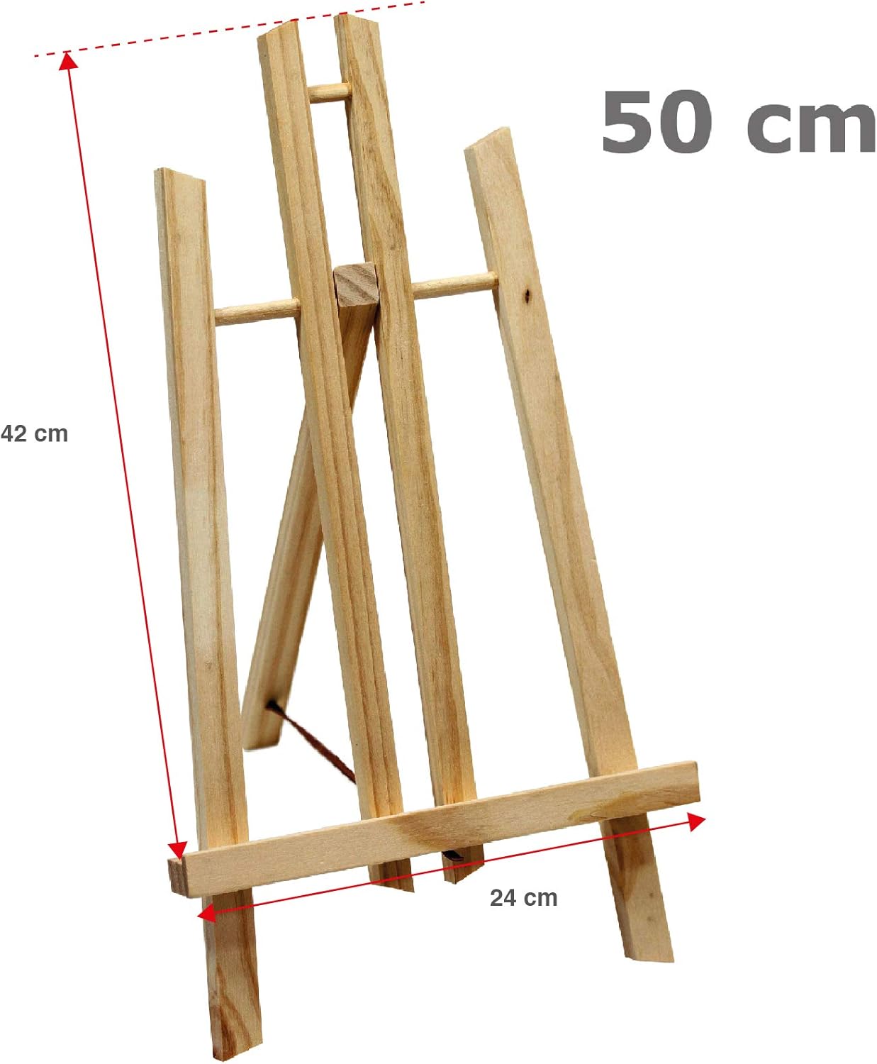 Tischstaffelei 50 cm hoch für Bilder und Deko, 50 cm