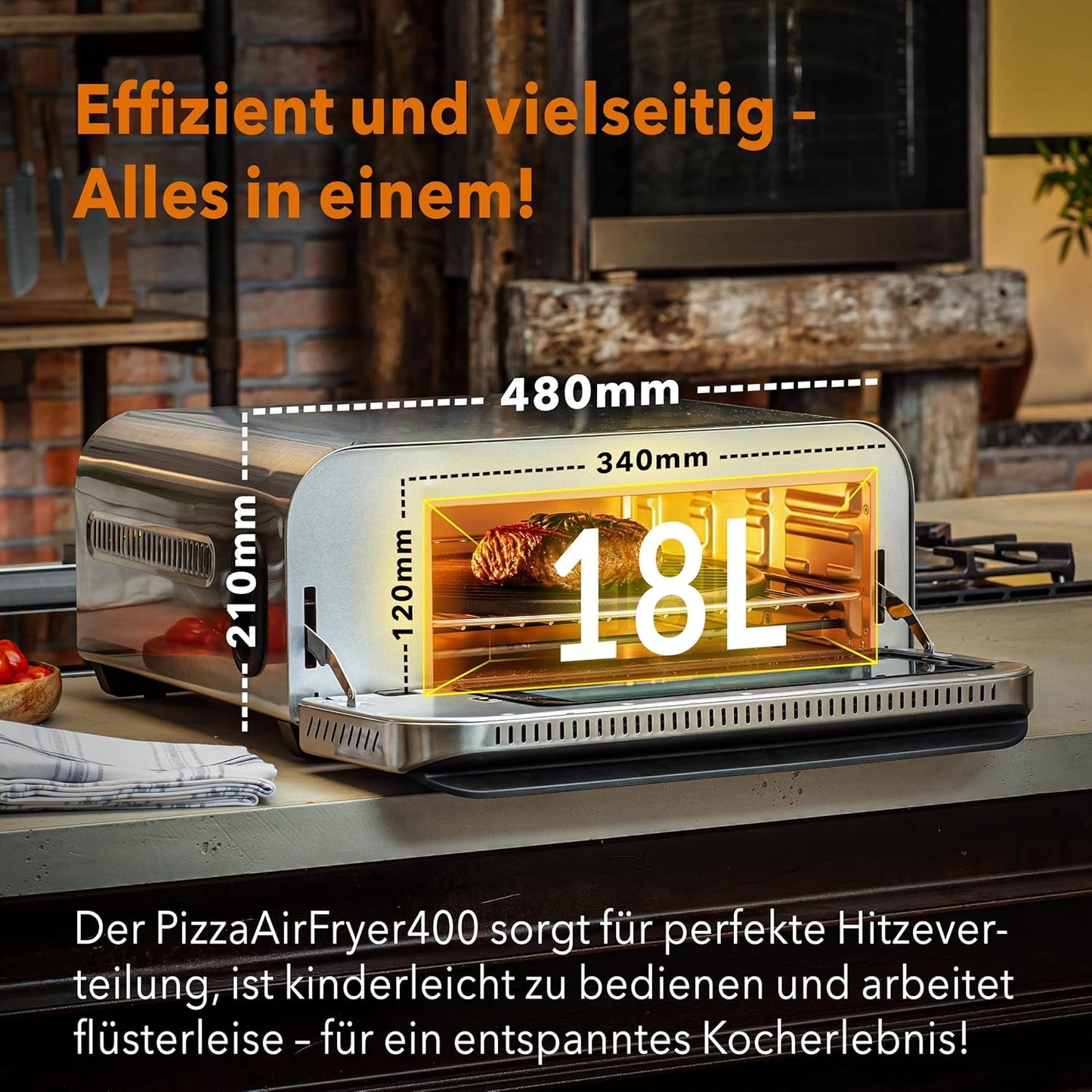 PizzaAirfryer400, Silber