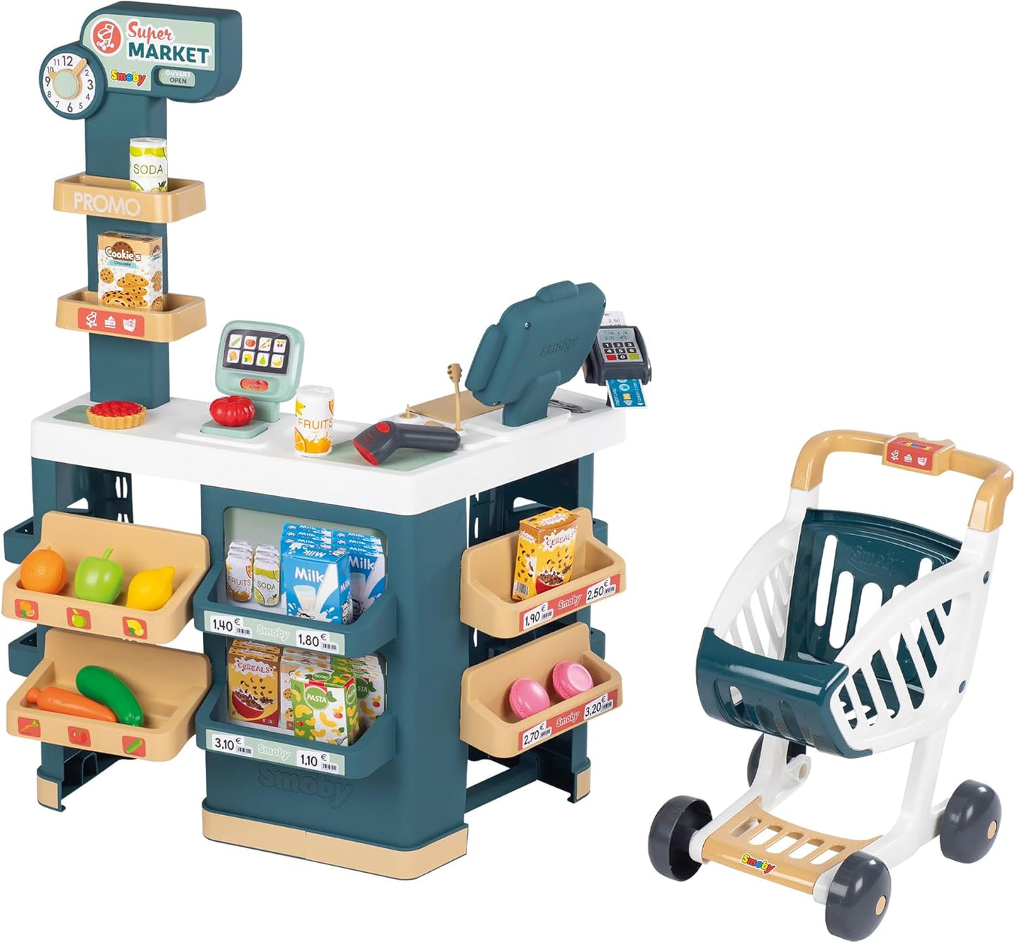 Supermarkt mit Einkaufswagen