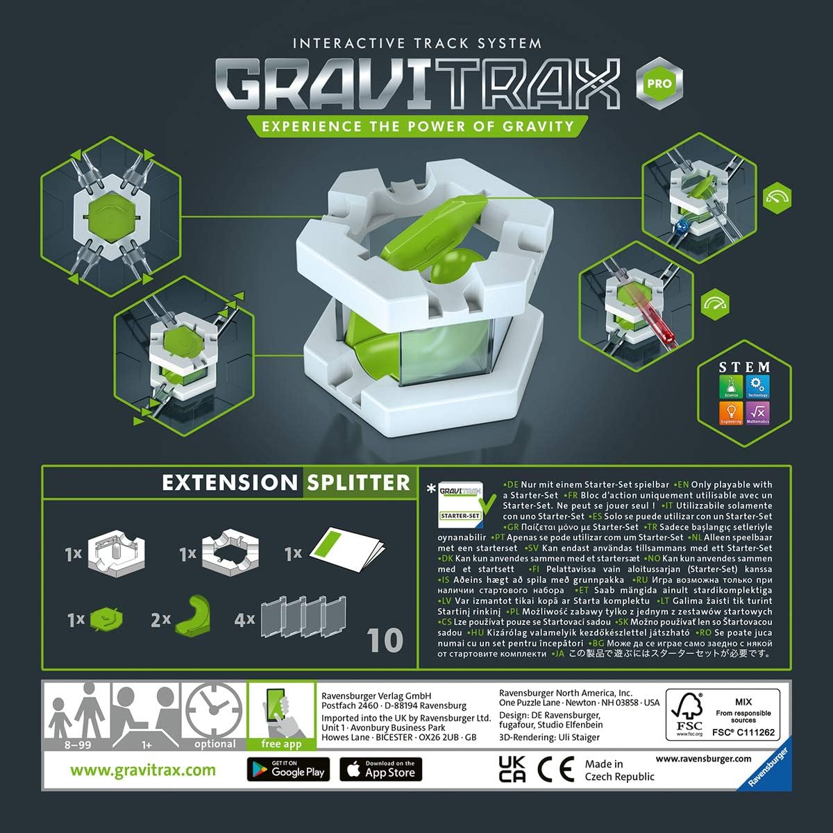 GraviTrax PRO Erweiterung Splitter für Kugelbahnen, Erweiterung Splitter - altes Verpackungsdesign