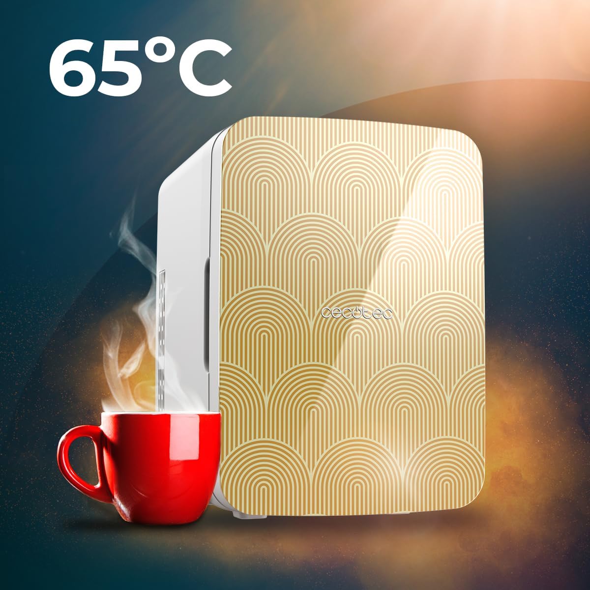Mini-Kühlschrank Bolero mit Heizfunktion, 10 L | Bahamas Gold