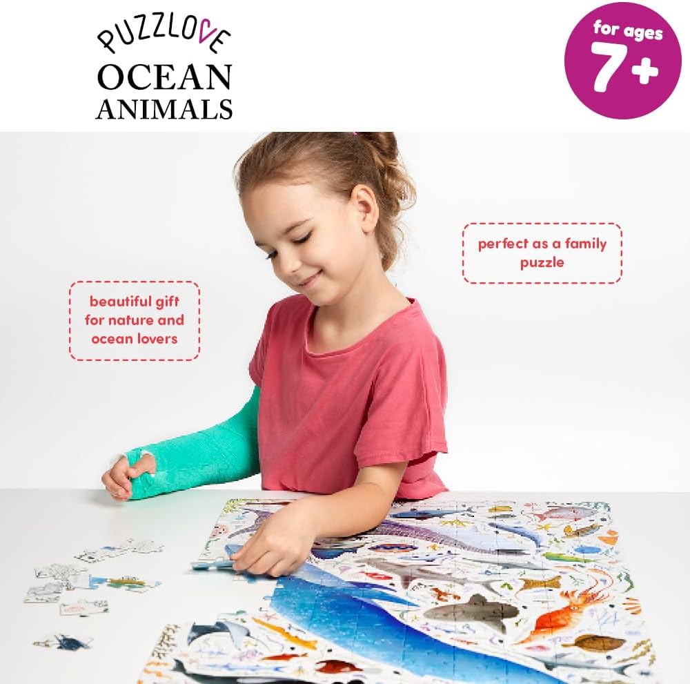 Puzzlove Meerestiere – 200 Teile., Ozeantiere (200 Stück)