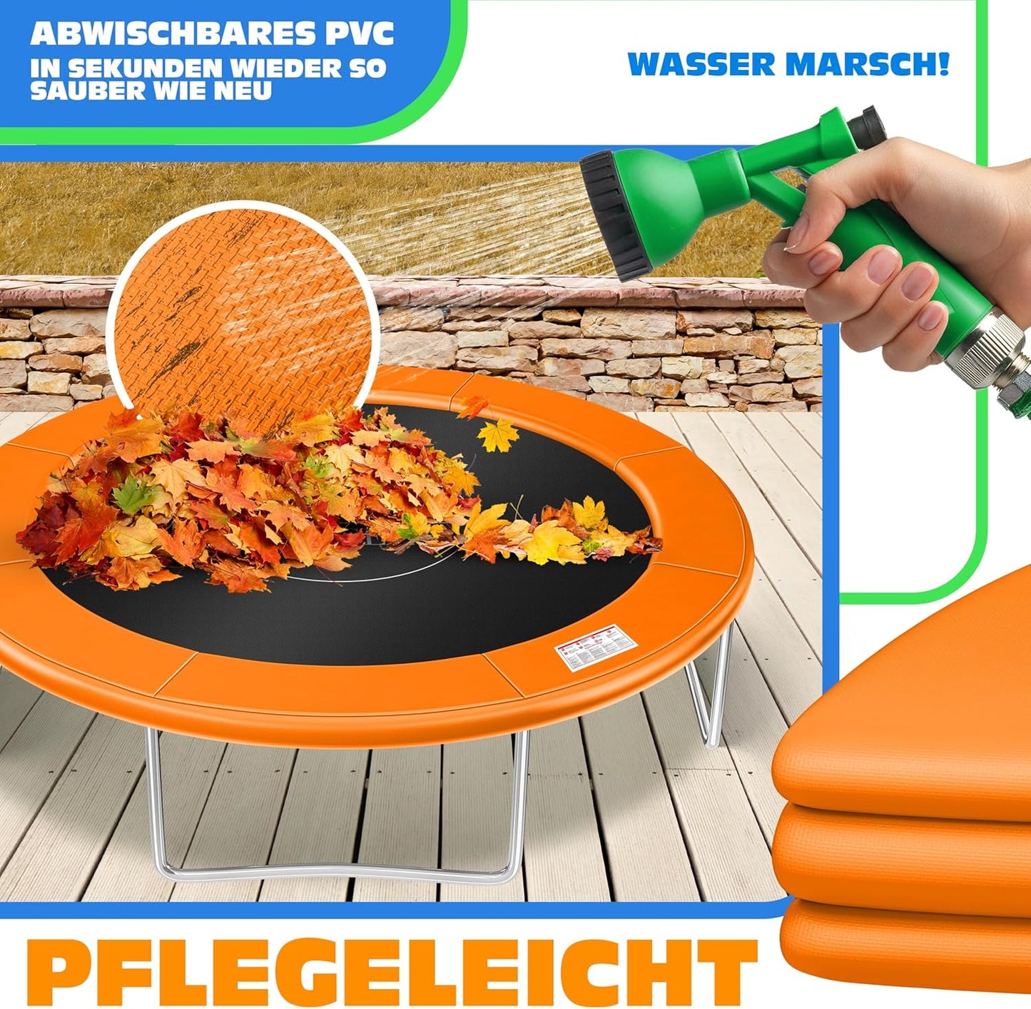 Trampolin Randabdeckung, Orange 366 cm