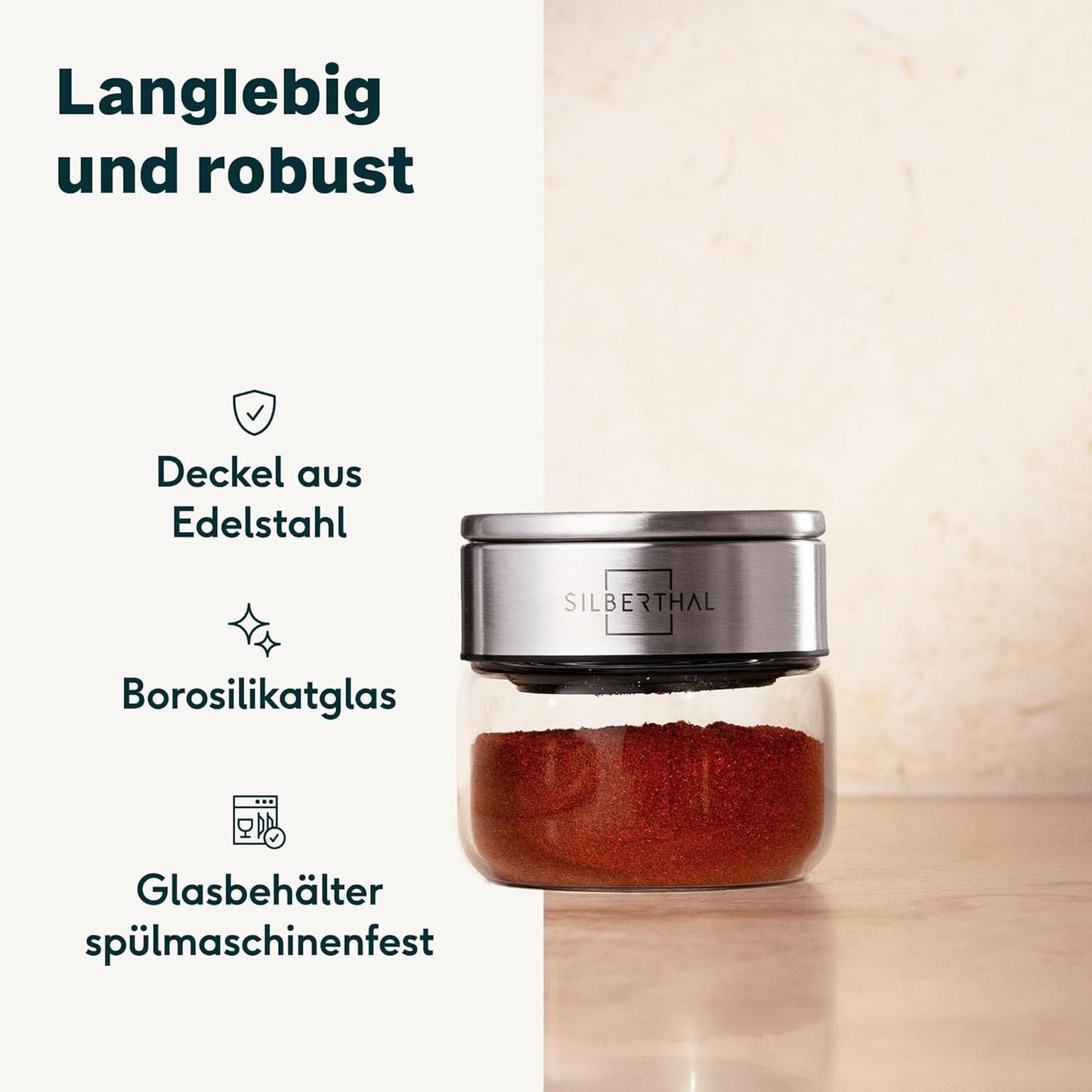 Gewürzgläser-Set mit Klickdeckel, 12x 100 ml, Set 12x 100 ml