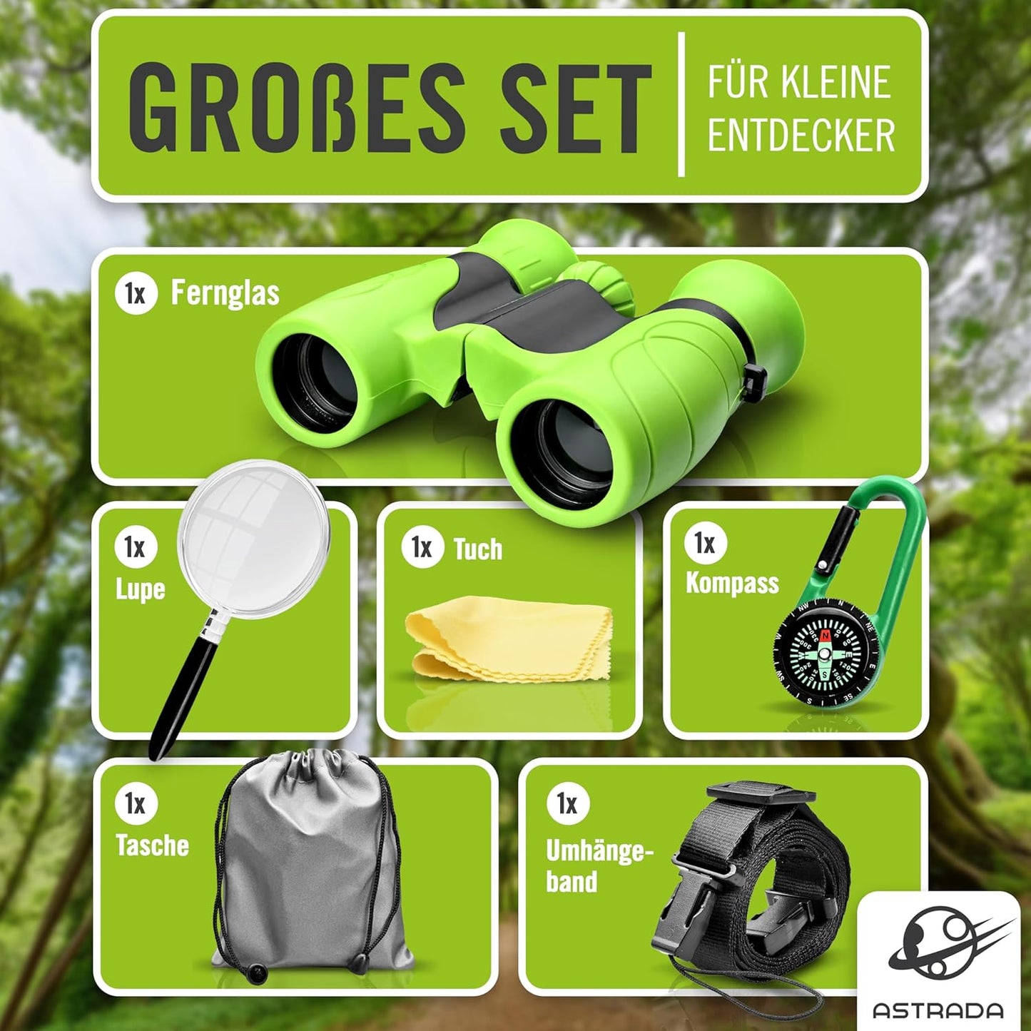 Kinderfernglas mit Zubehör