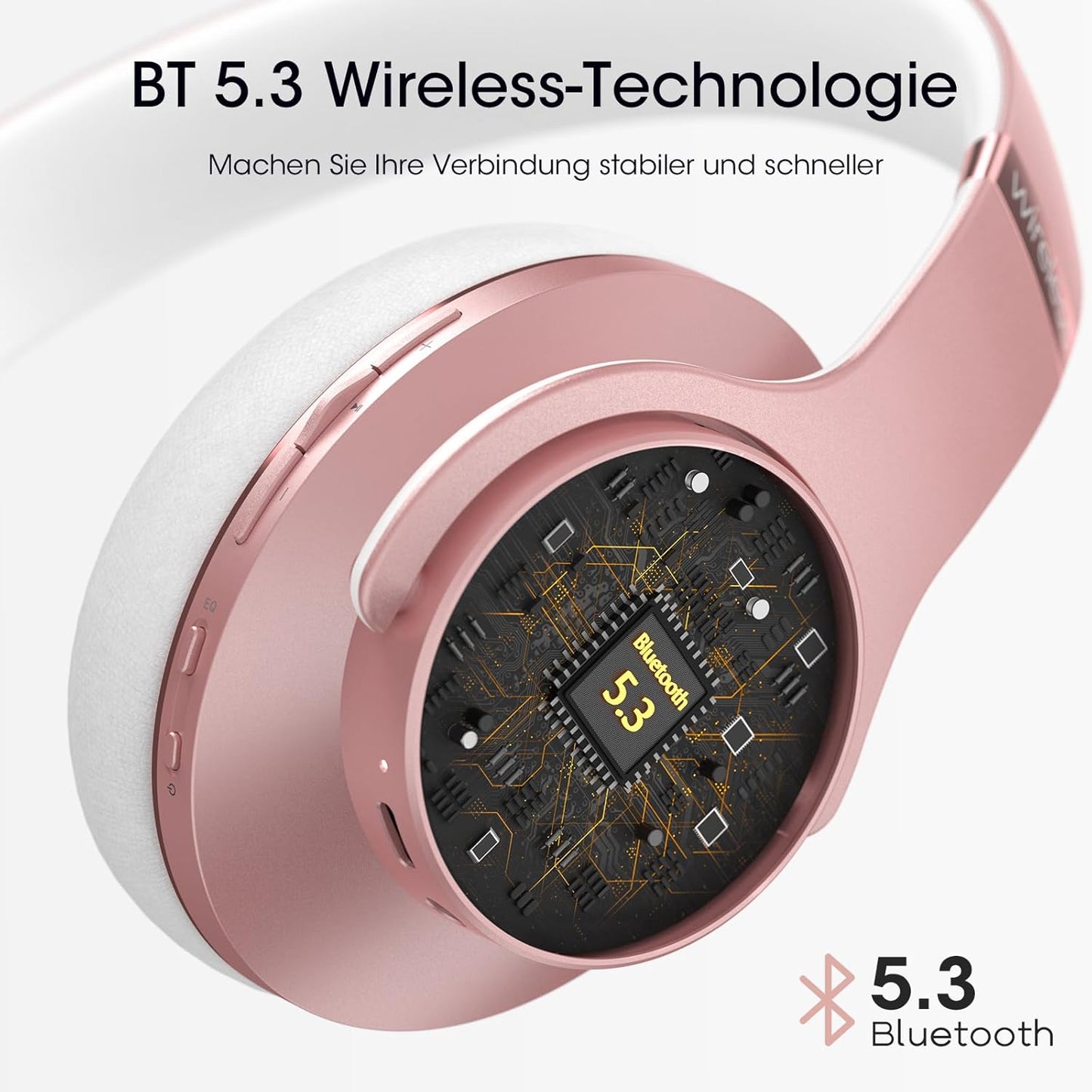 Bluetooth Over Ear Kopfhörer, Roségold