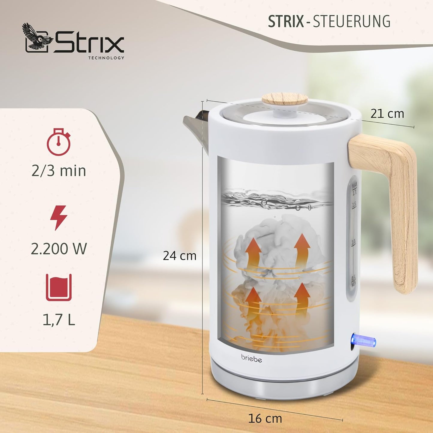 Nordic Wasserkocher-Set, Weiss