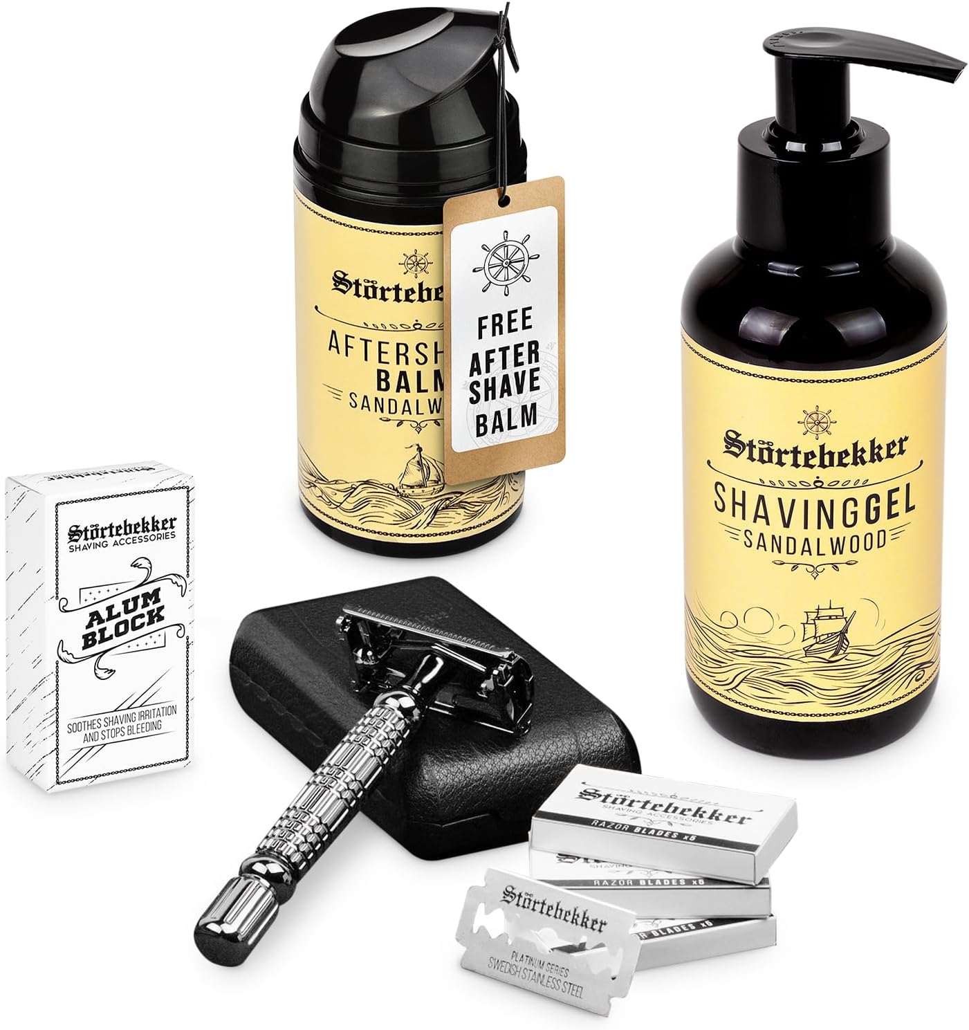 Rise 'N Shine Rasier-Set, Schwarz / Schwarz