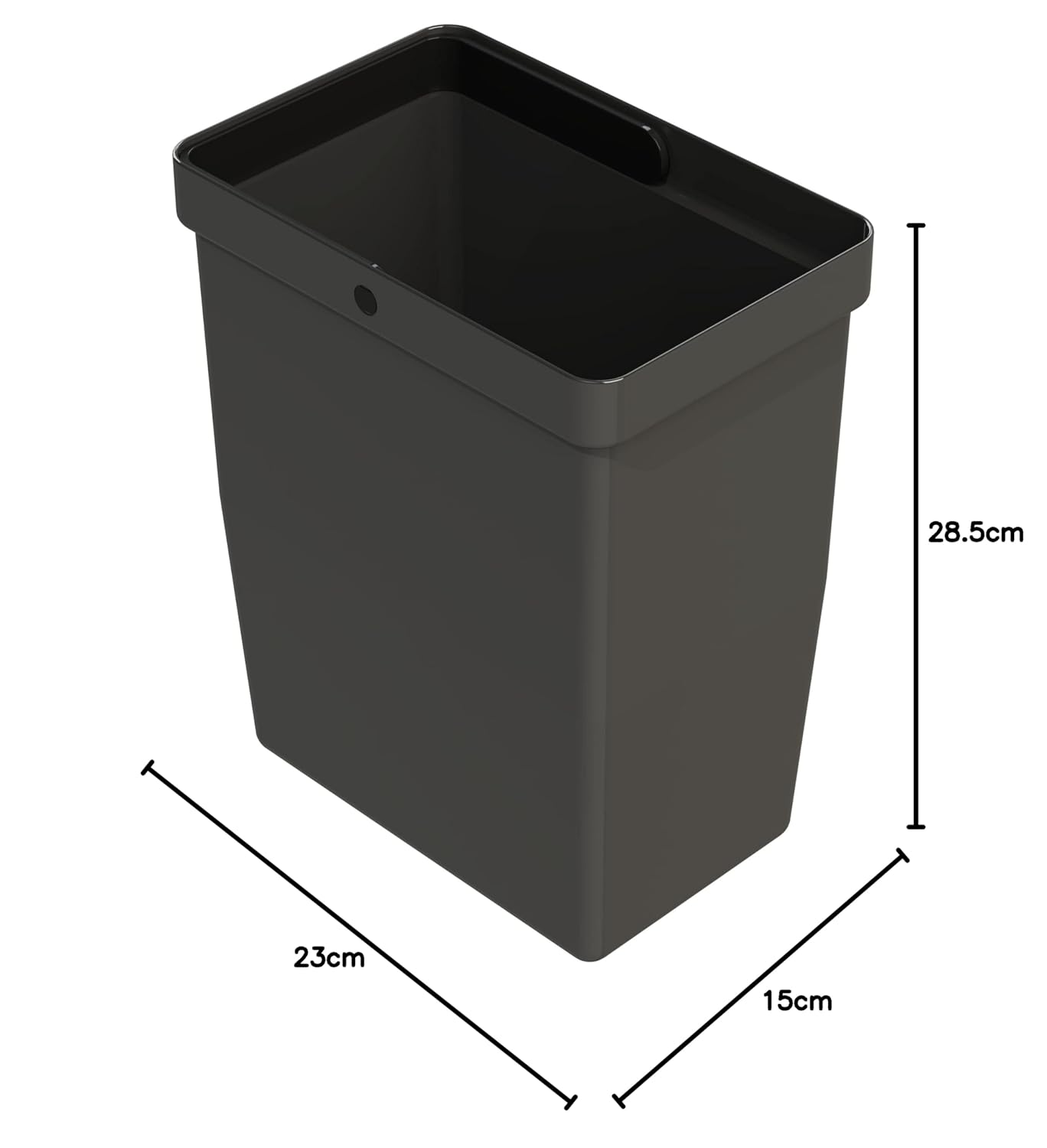 Mülleimer für Mülltrennsystem, Grau 8L