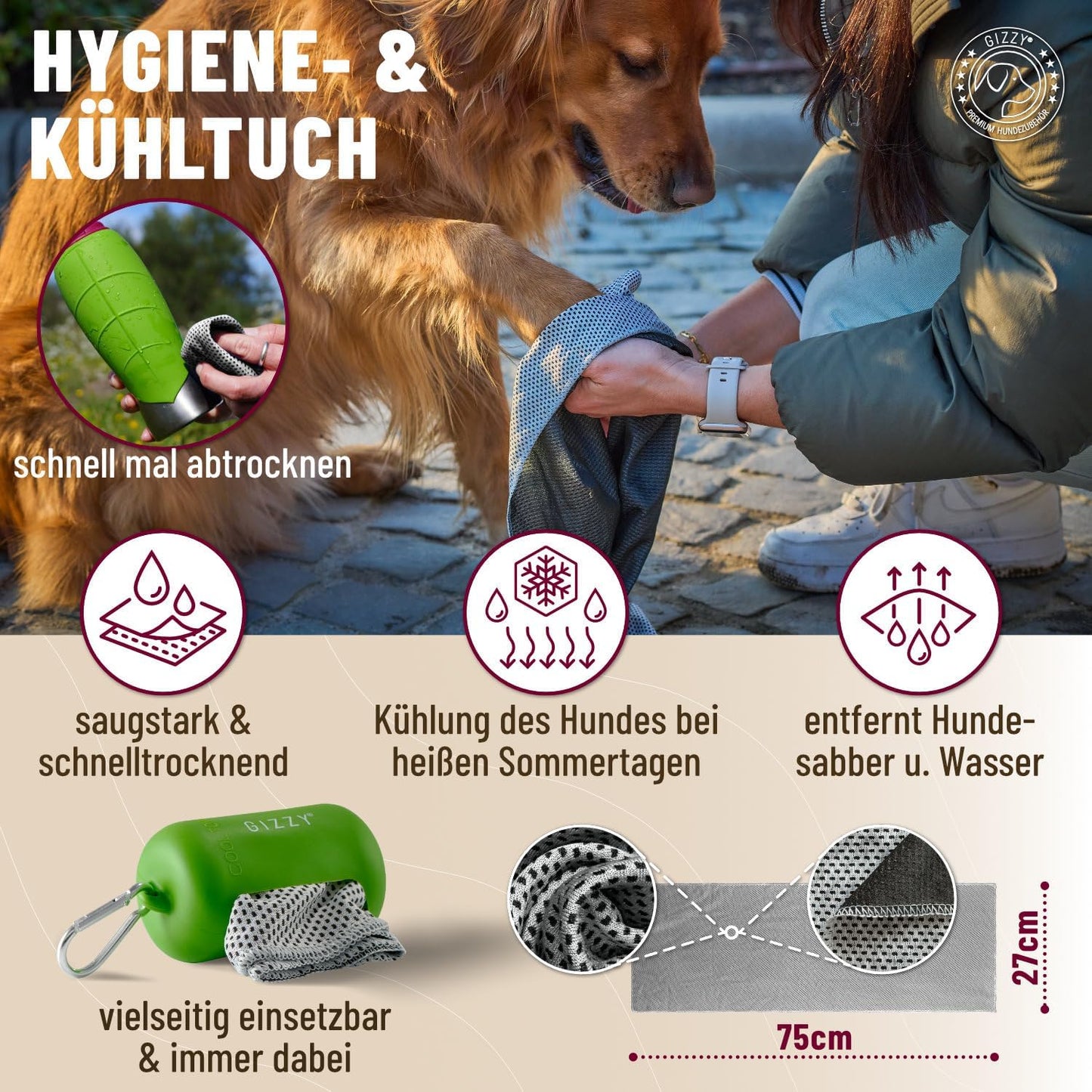 Trinkflasche für Hunde für unterwegs, Apfelgrün 500 ml