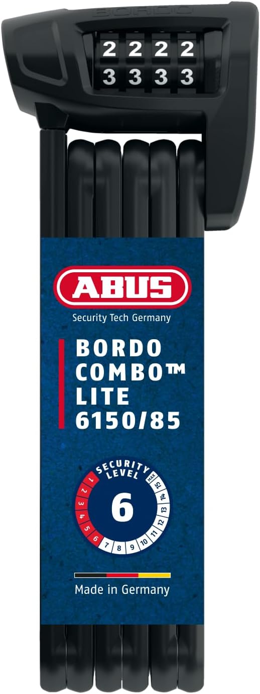 Faltschloss Bordo Combo Lite 6150/85, 85 cm Schwarz Single